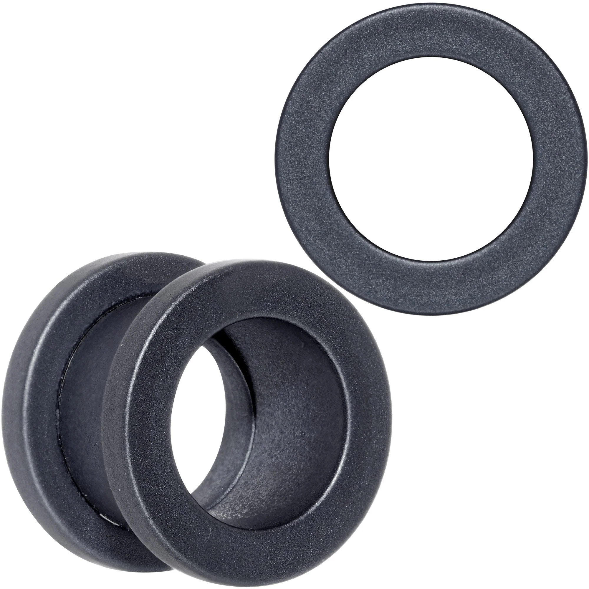 Brown Matte Silicone Screw Fit Tunnel Plug Set 6mm to 25mm - Image 8
