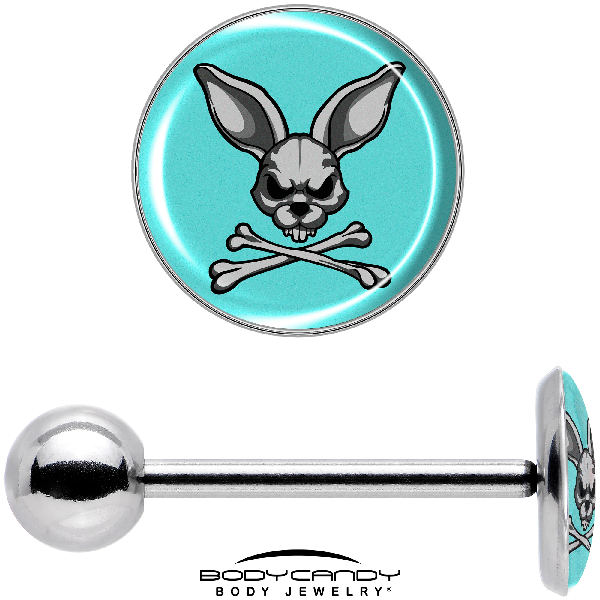 Bunny and Crossbones Barbell Tongue Ring by Onyx O - Image 7