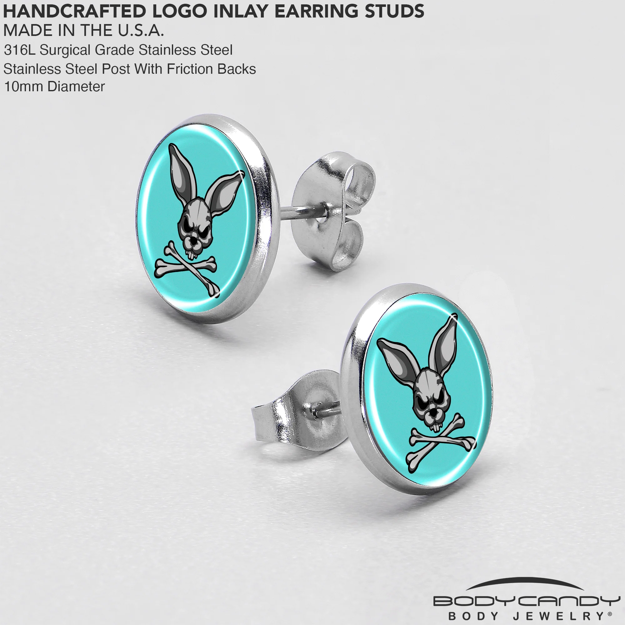 Bunny and Crossbones Stud Earrings by Onyx O - Image 7