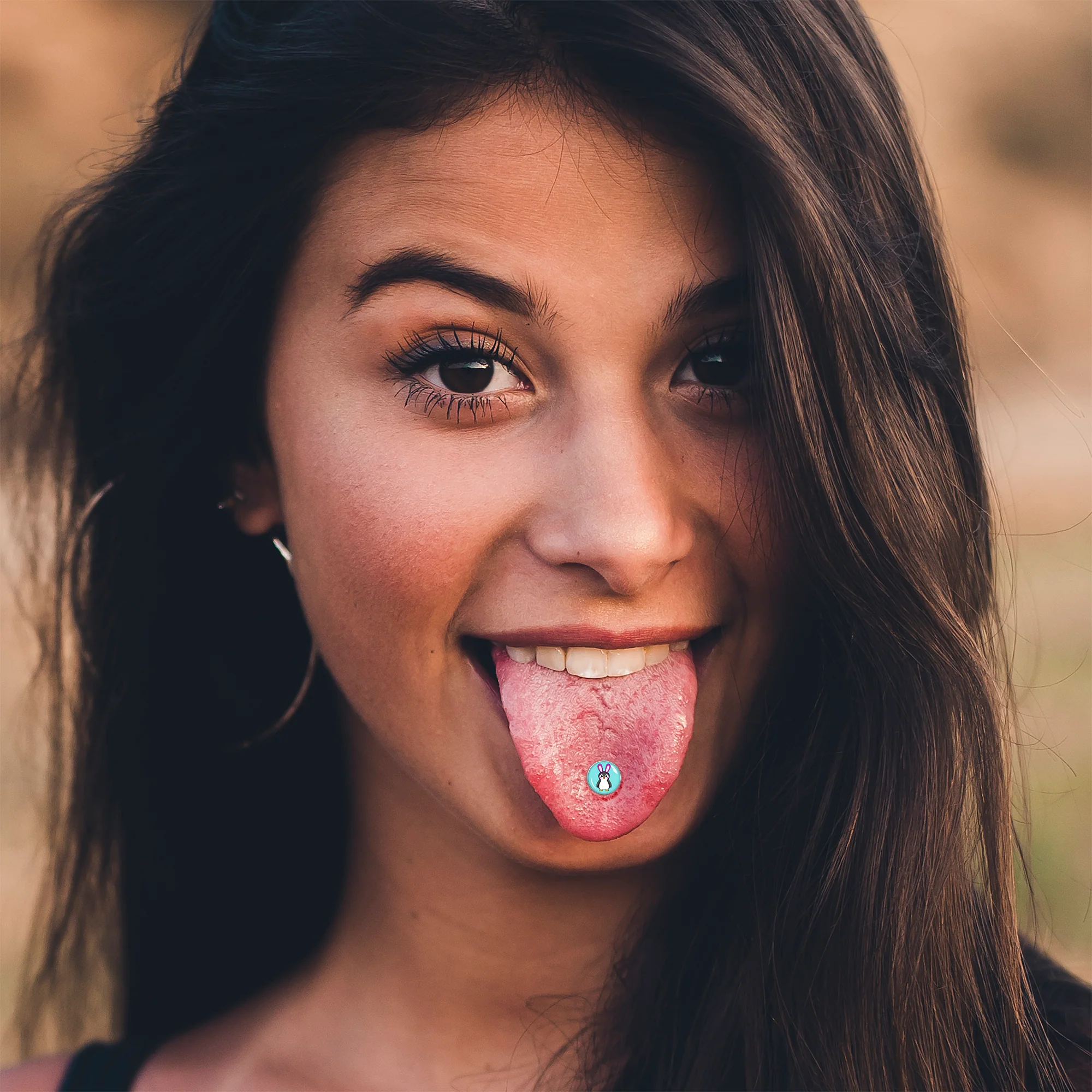 Bunny Penguin Barbell Tongue Ring by Onyx O - Image 3