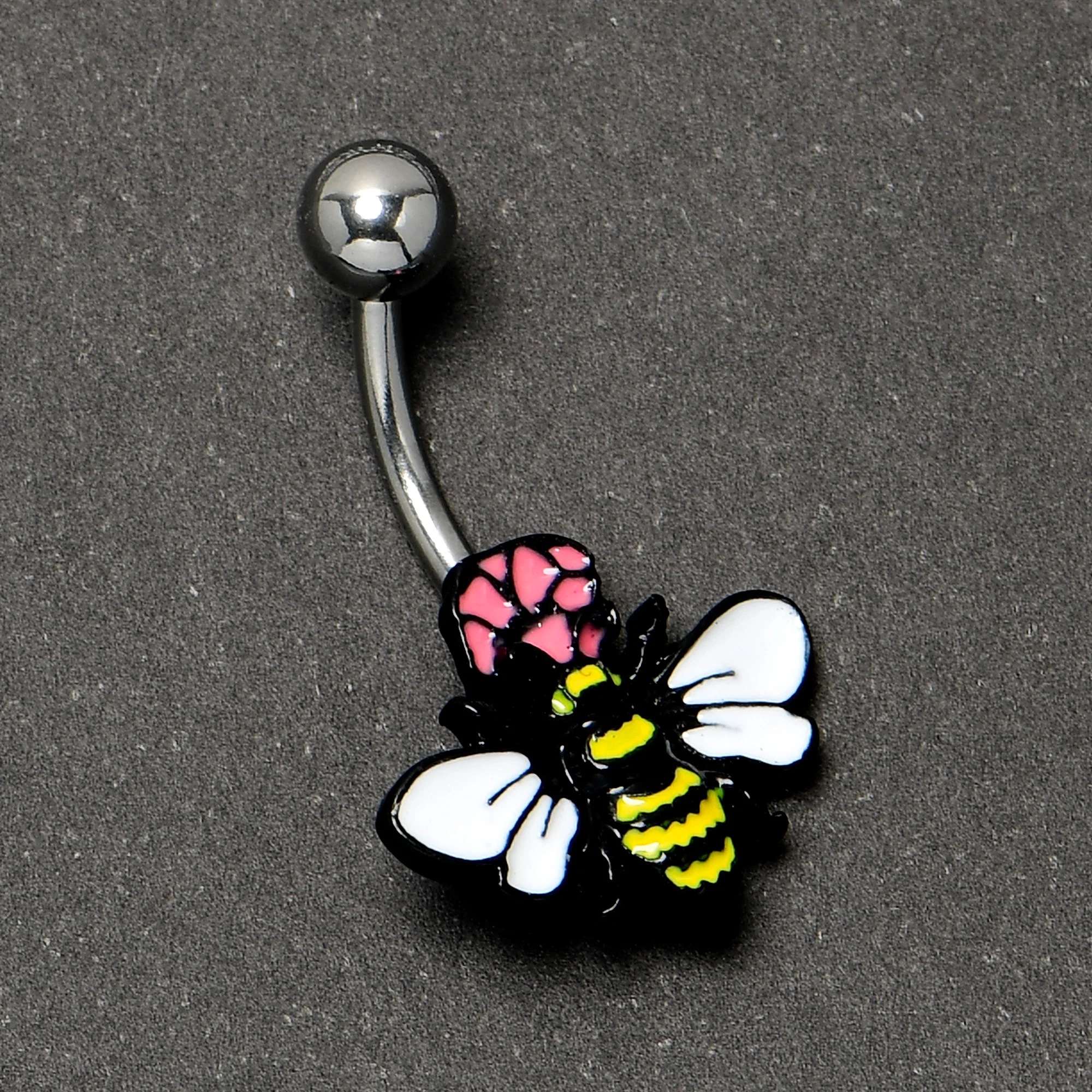 Busy Bee Flower Belly Ring - Image 4