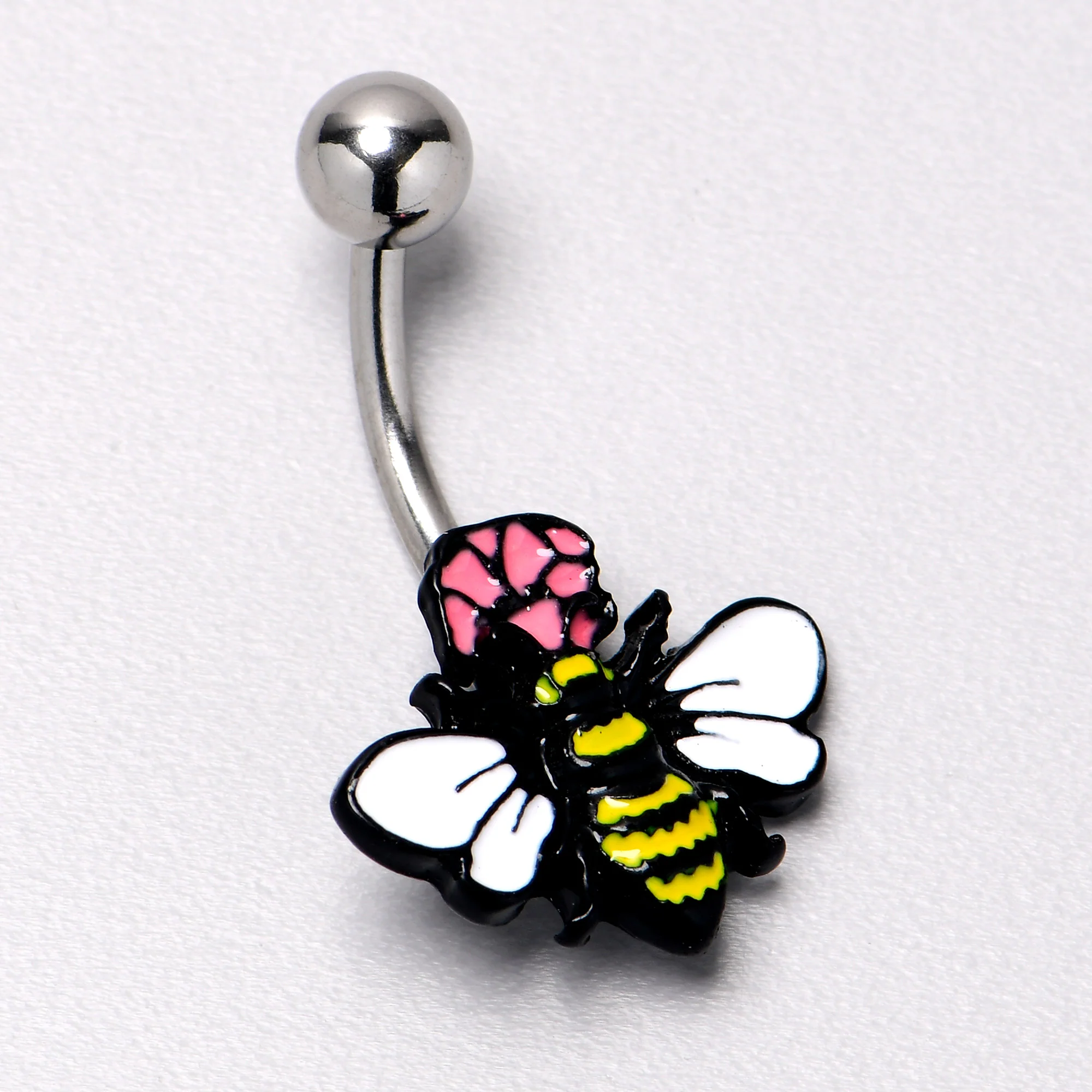 Busy Bee Flower Belly Ring - Image 6