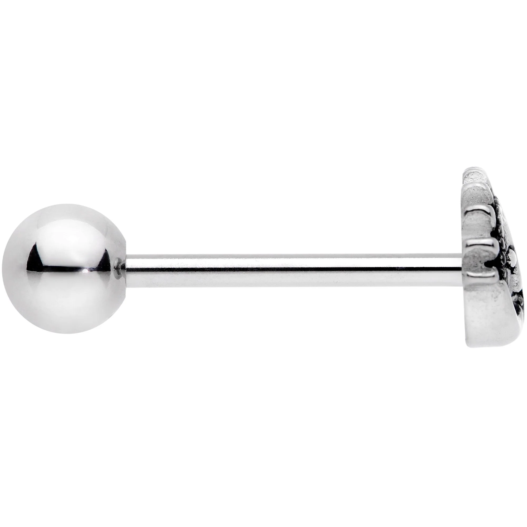 Celestial Romance Sun and Moon Barbell Tongue Ring - Image 3