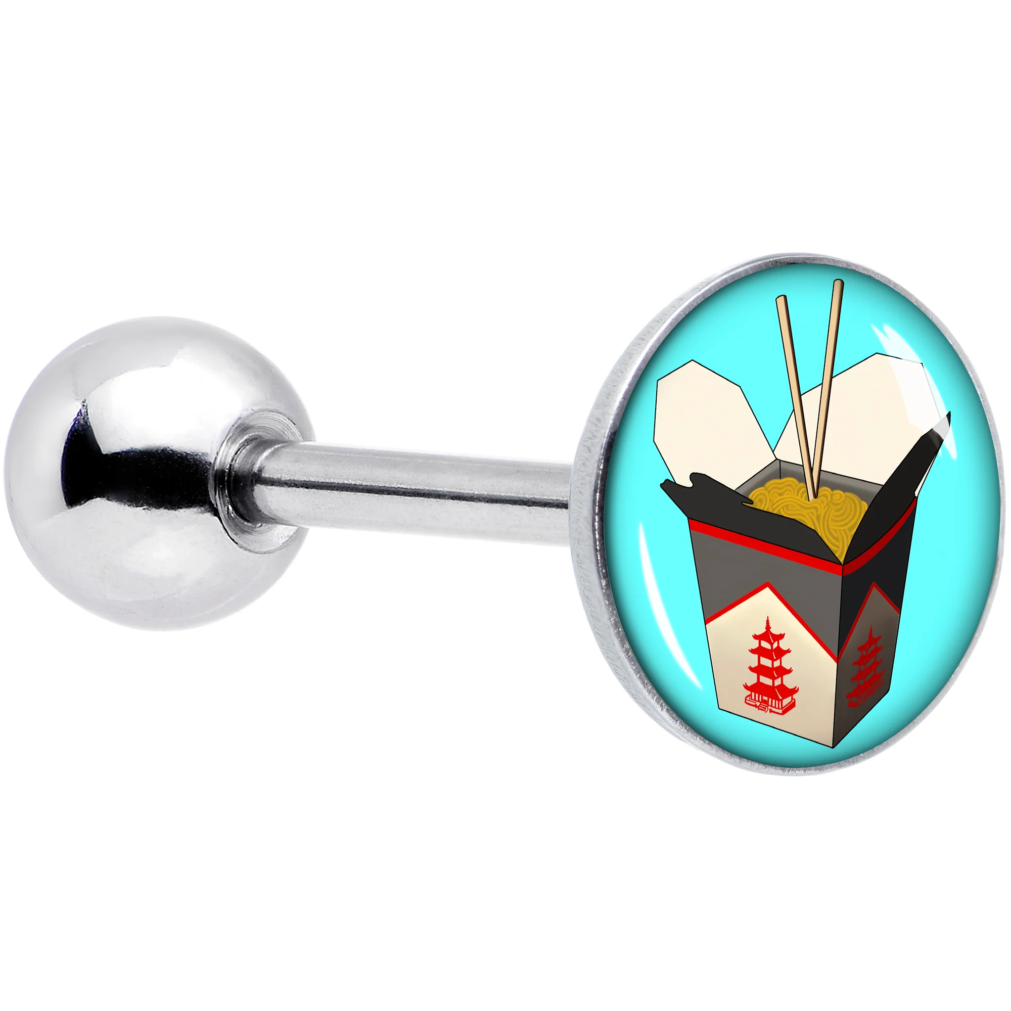 Chinese Take Out Barbell Tongue Ring by Onyx O