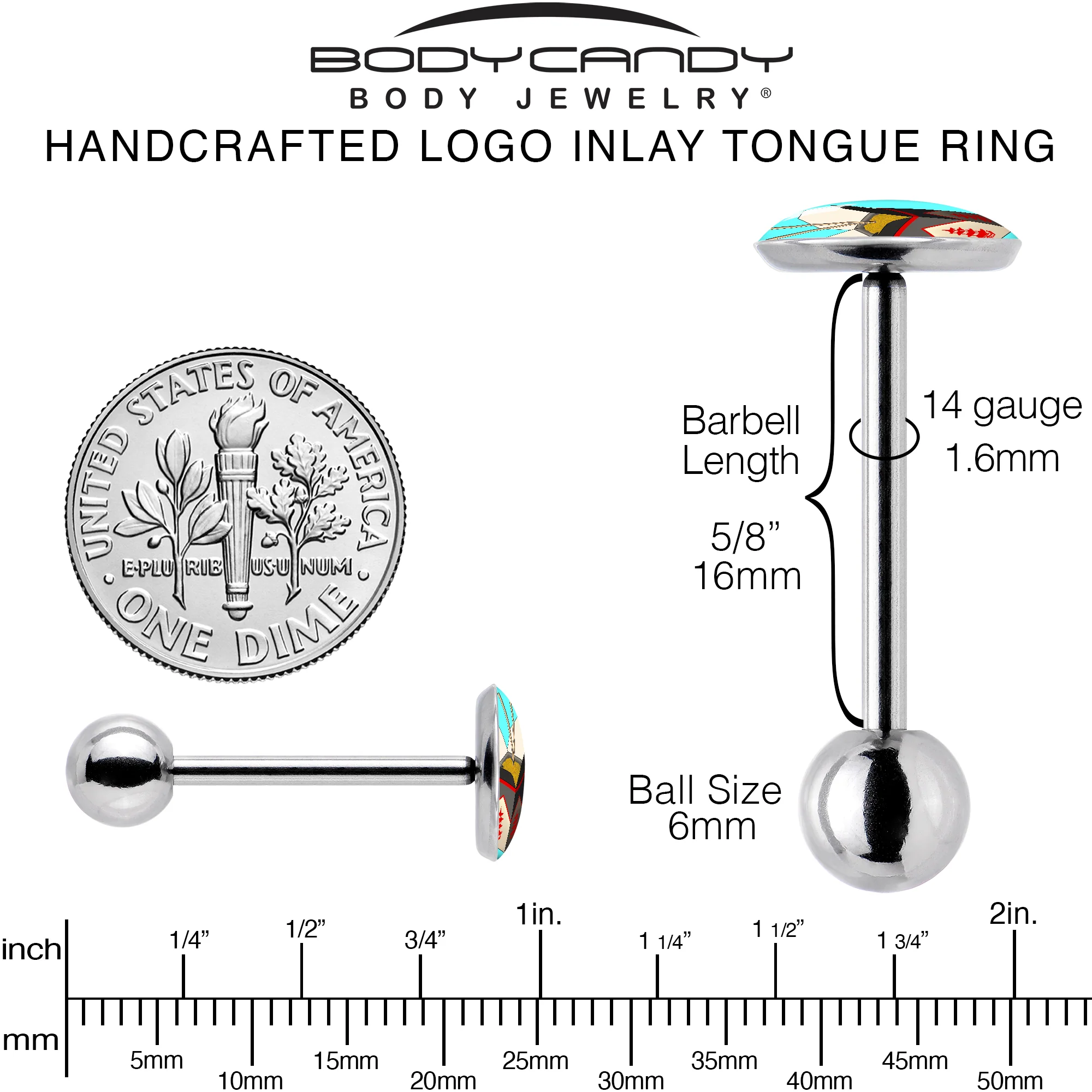Chinese Take Out Barbell Tongue Ring by Onyx O - Image 5