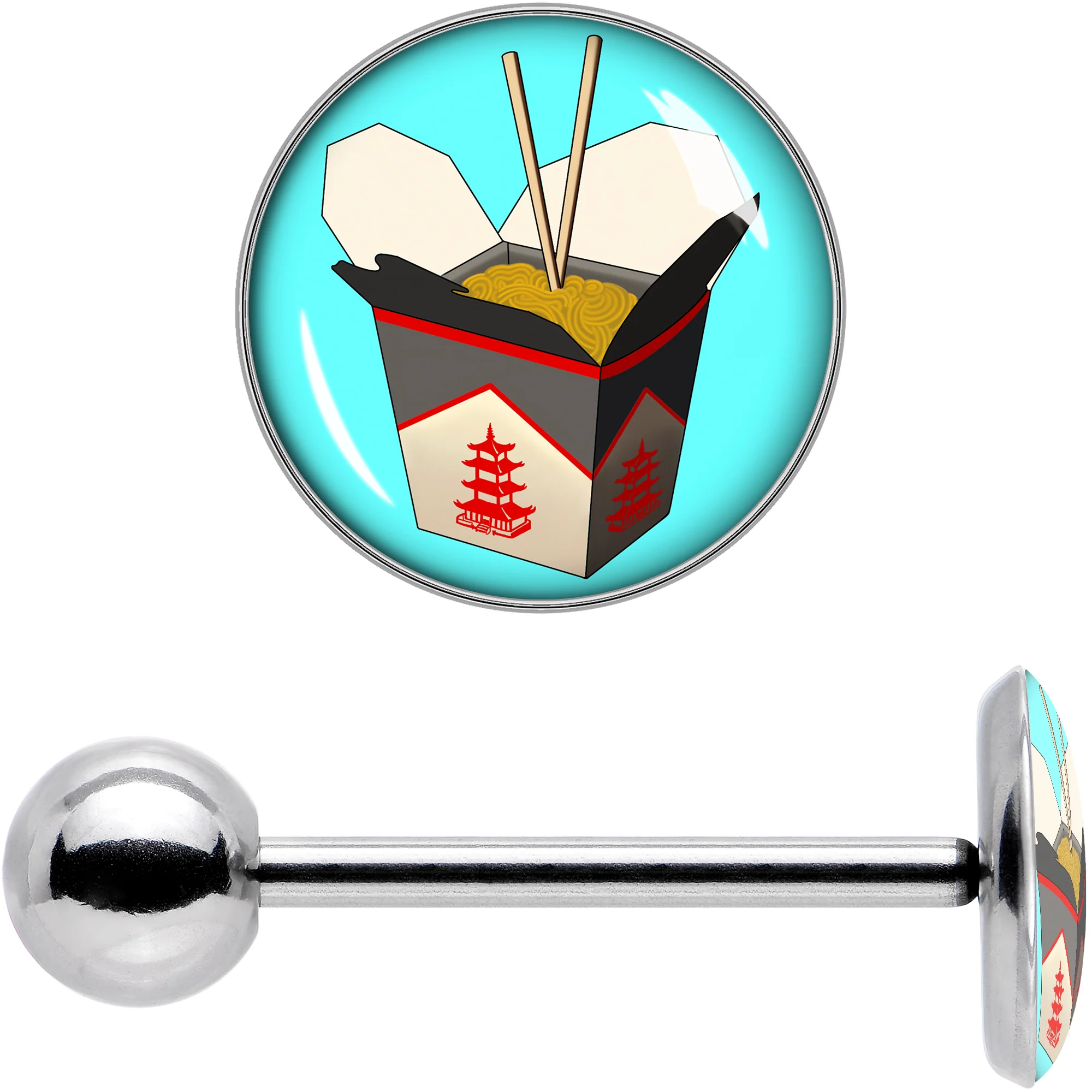 Chinese Take Out Barbell Tongue Ring by Onyx O - Image 7