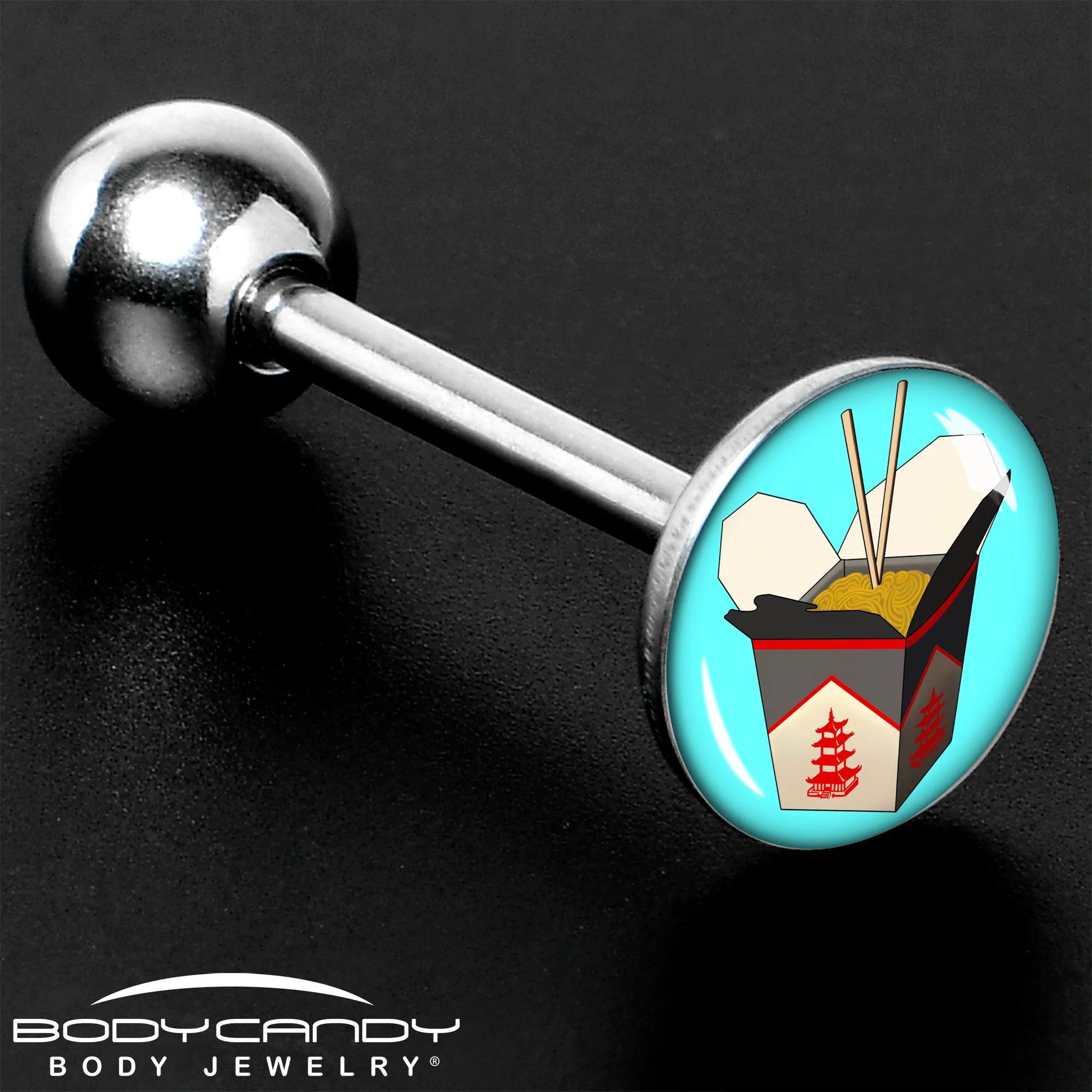 Chinese Take Out Barbell Tongue Ring by Onyx O - Image 8