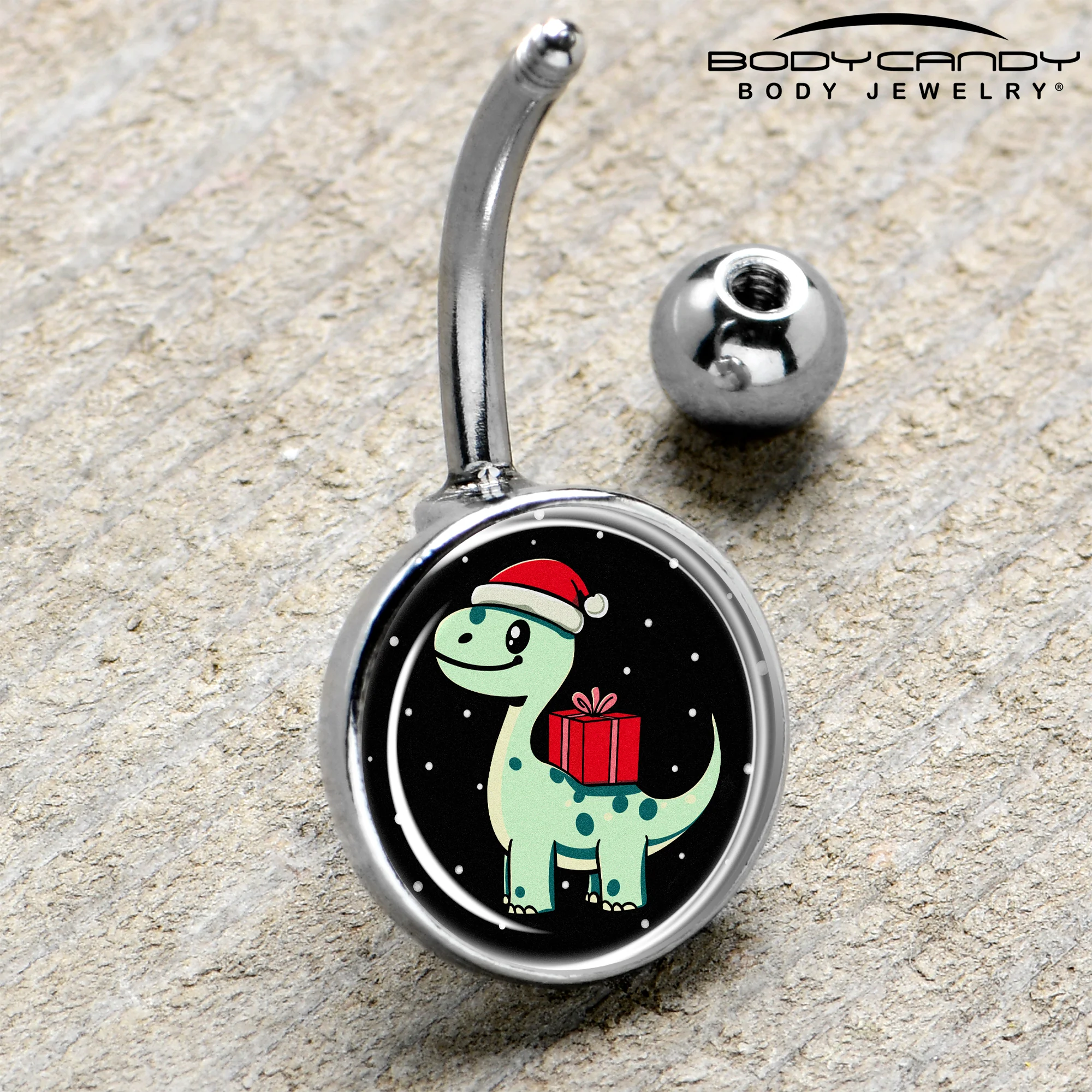 Christmas Holiday Dinosaur Belly Ring by Onyx O - Image 4