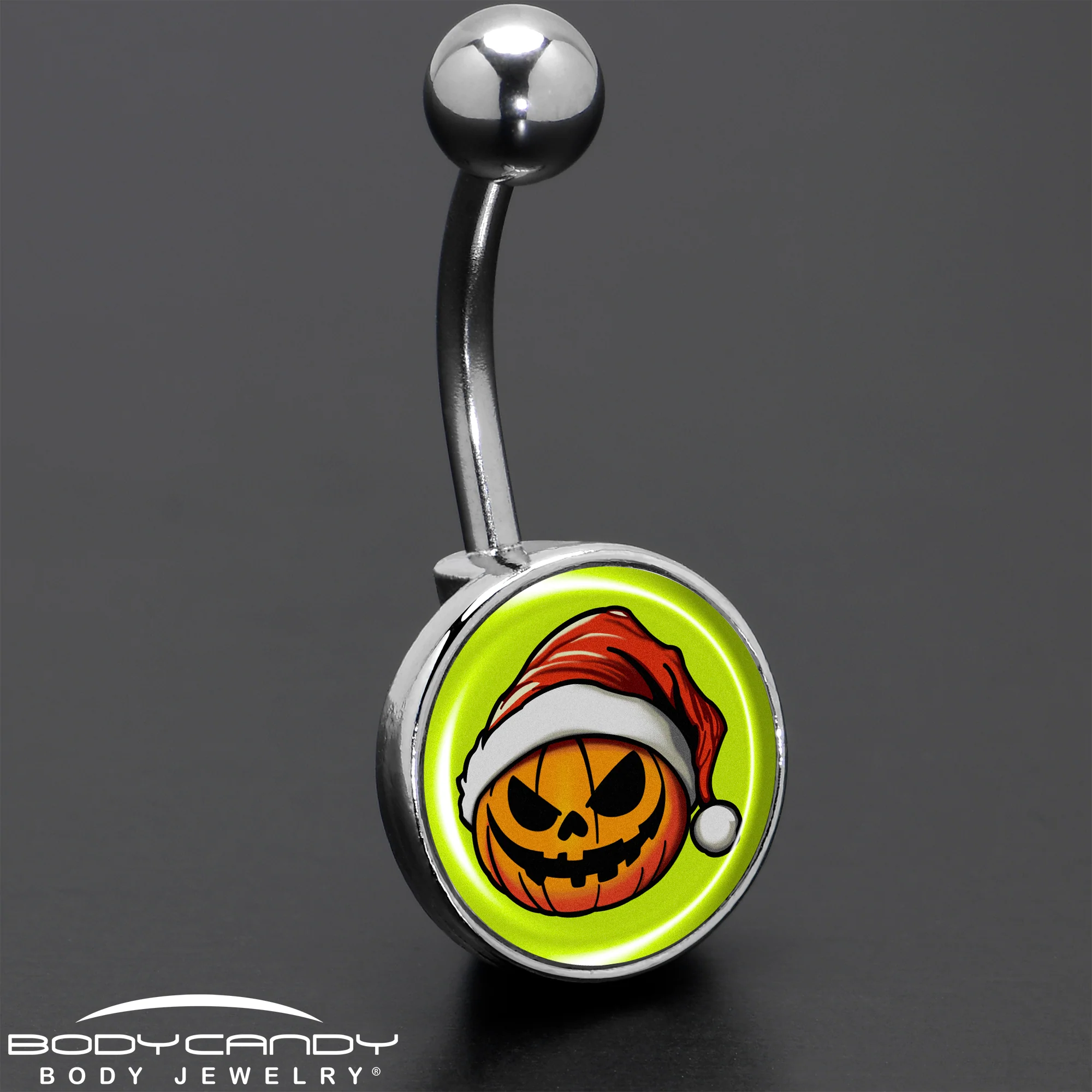 Christmas Holiday Santa Hat Pumpkin Belly Ring by Onyx O - Image 8