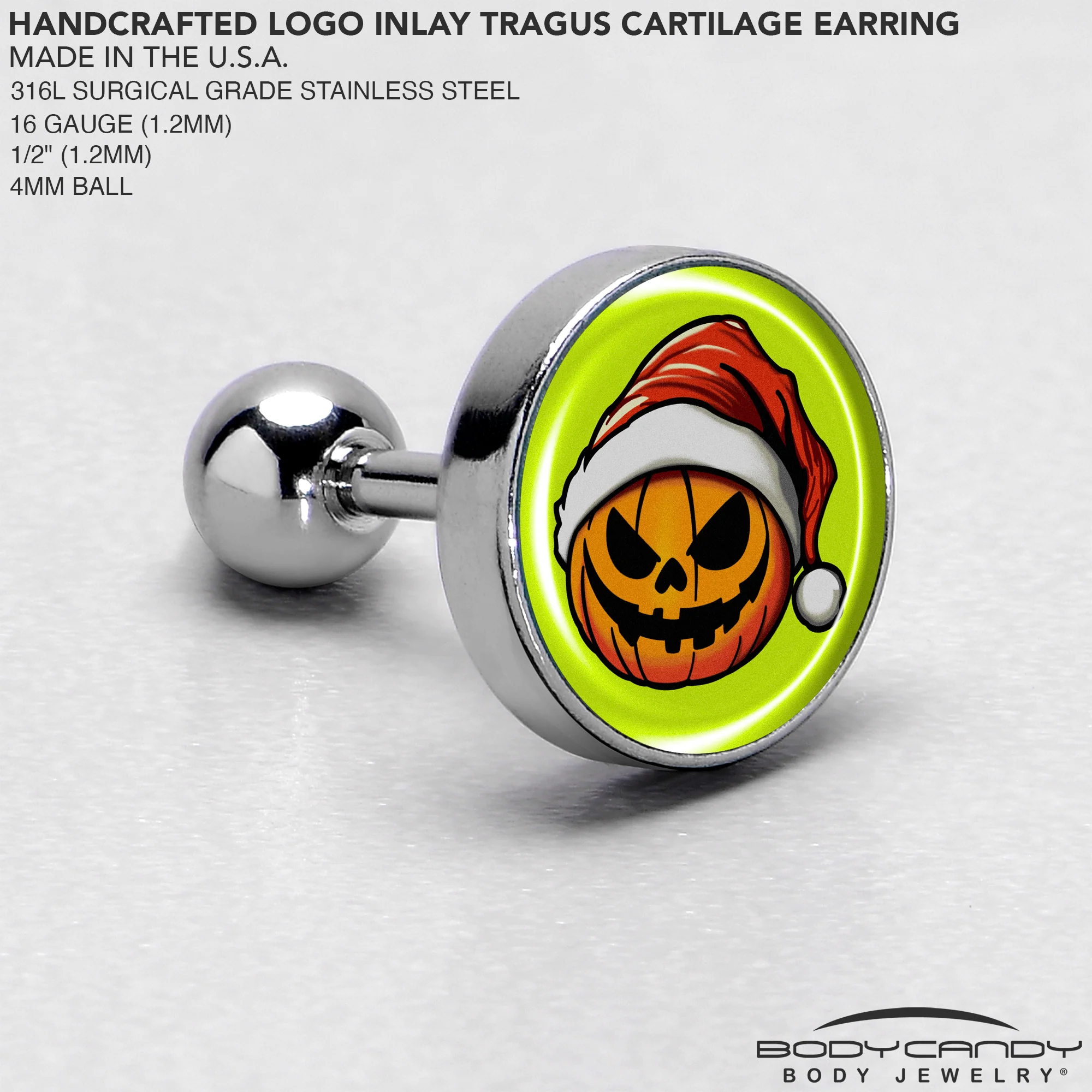 Christmas Holiday Santa Hat Pumpkin Tragus Cartilage Earring by Onyx O - Image 4
