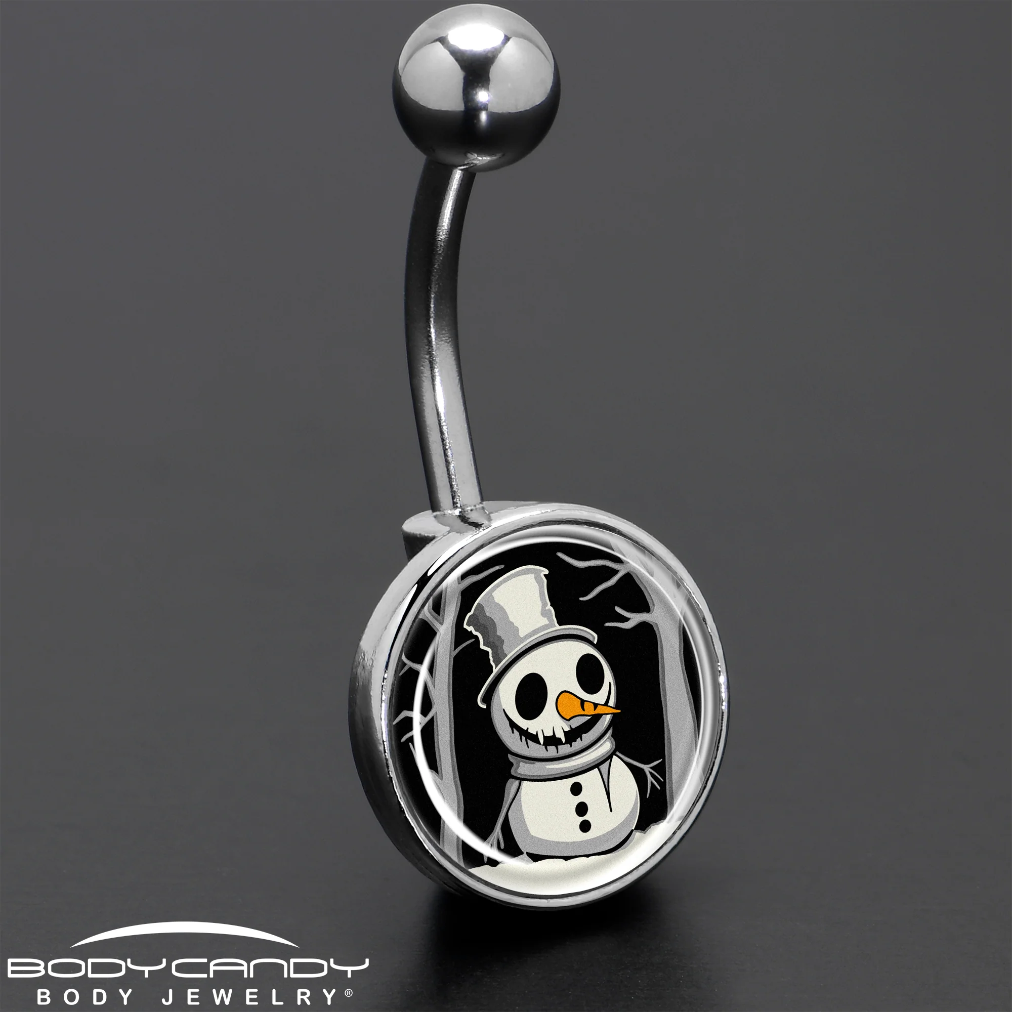 Christmas Holiday Spooky Snowman Belly Ring by Onyx O - Image 8