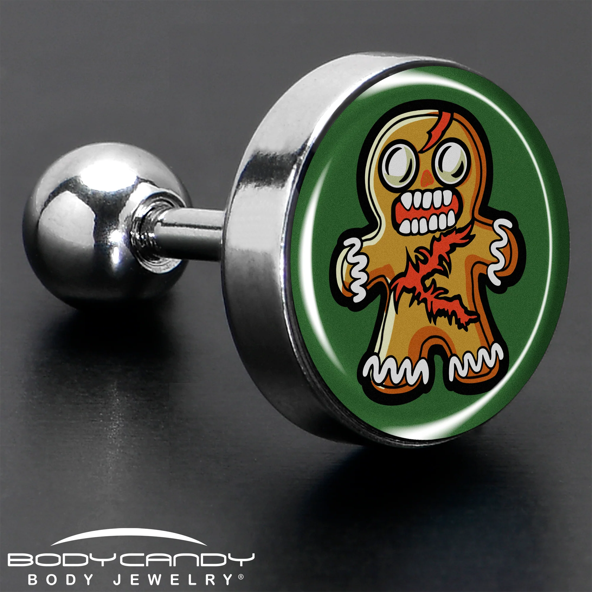 Christmas Holiday Zombie Gingergread Man Tragus Cartilage Earring by Onyx O - Image 7