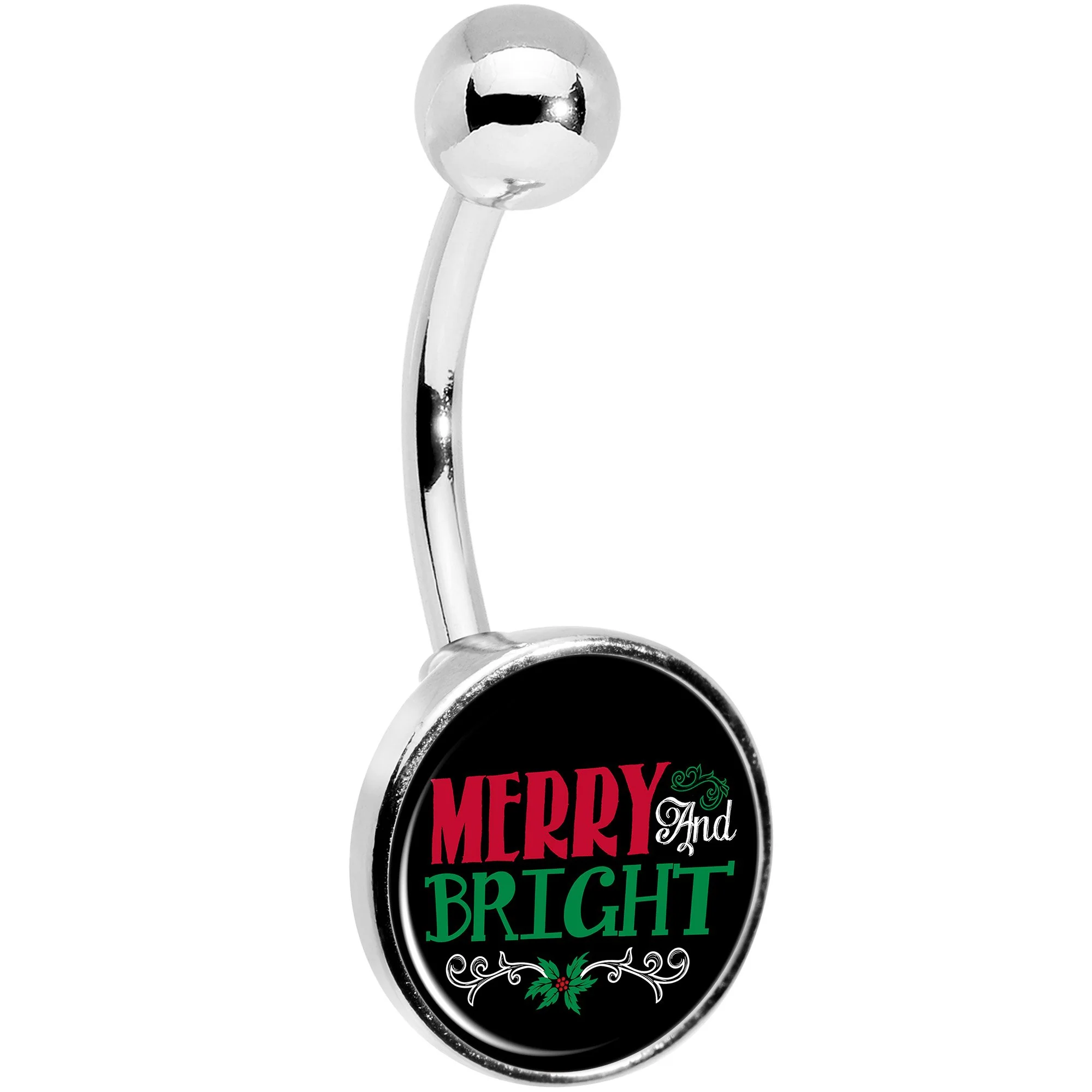 Christmas Merry Bright Belly Ring - Image 3
