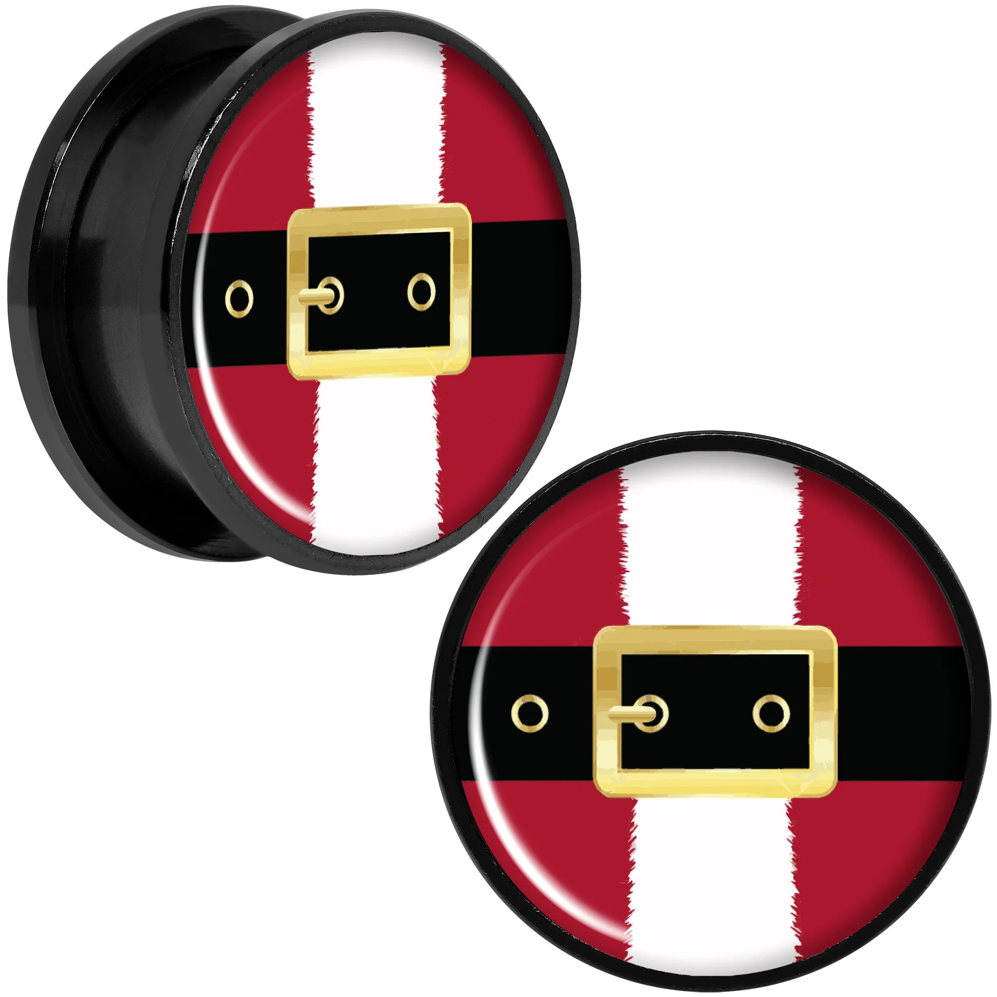 Christmas Santa Suit Black Screw Fit Plug Set Sizes 5mm to 20mm - Image 9