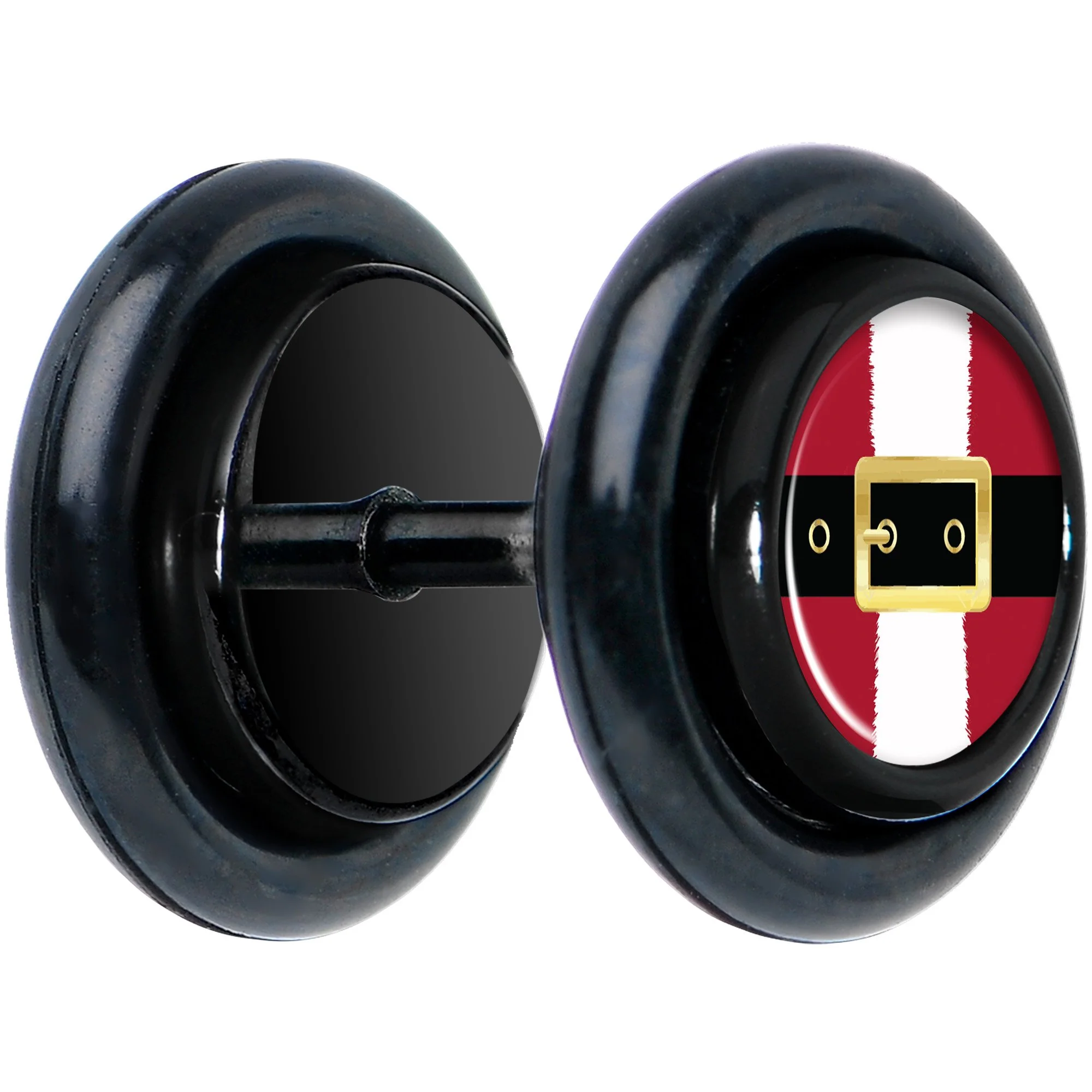 Christmas Santa Suit Cheater Black Plug Set - Image 3