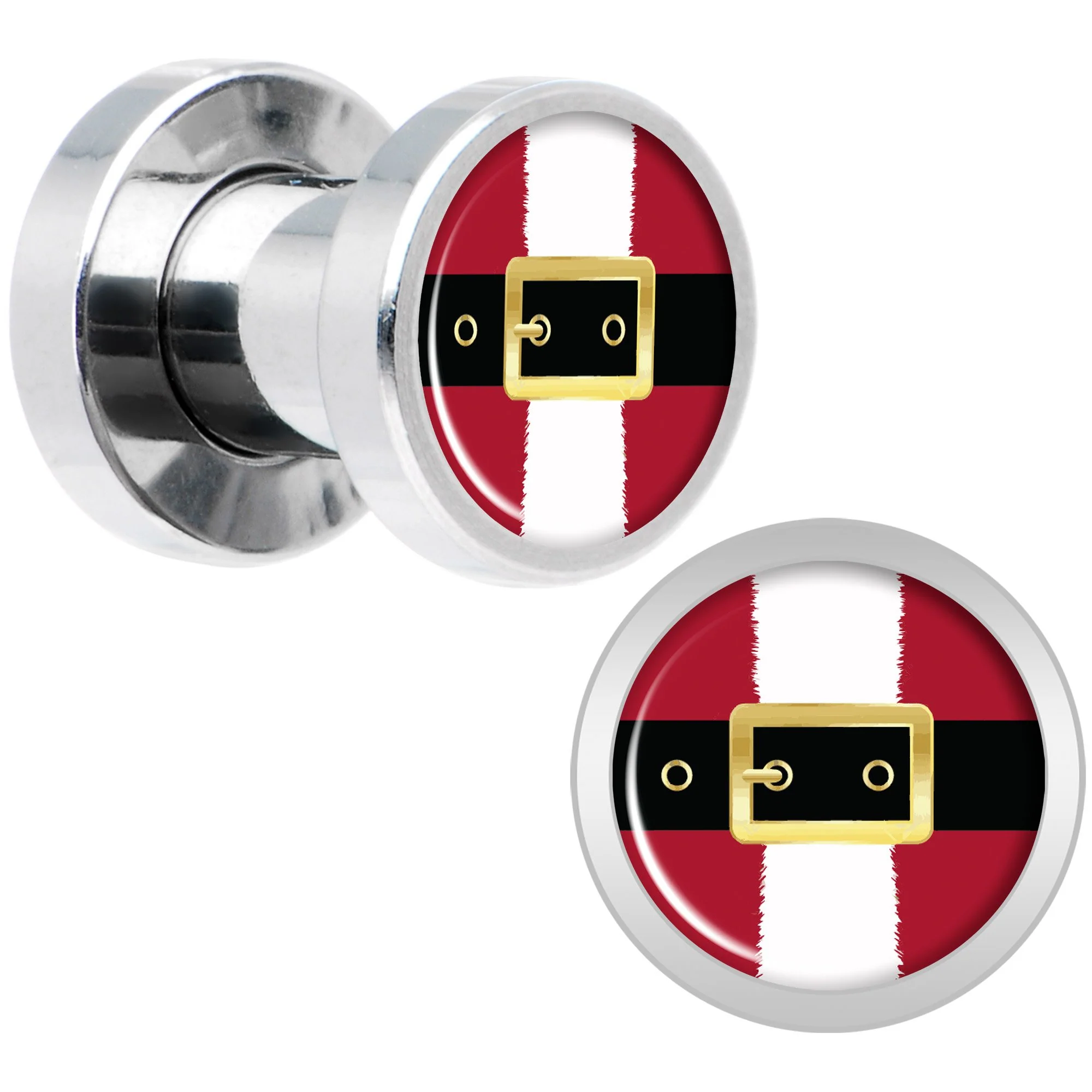 Christmas Santa Suit Screw Fit Plug Set Sizes 5mm to 20mm - Image 2
