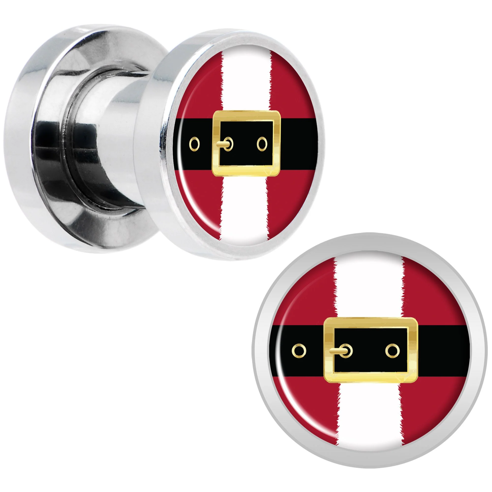 Christmas Santa Suit Screw Fit Plug Set Sizes 5mm to 20mm - Image 3