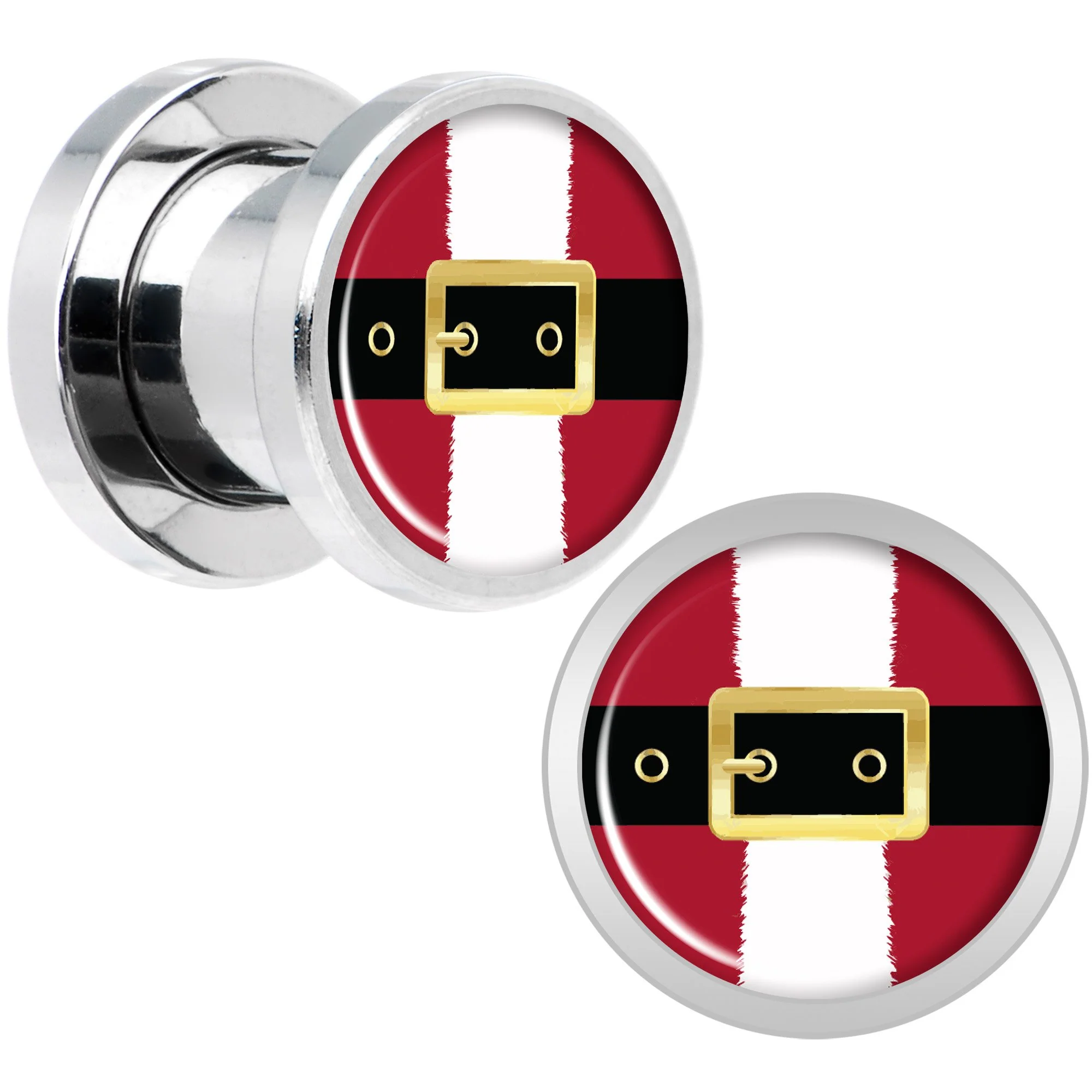 Christmas Santa Suit Screw Fit Plug Set Sizes 5mm to 20mm - Image 4