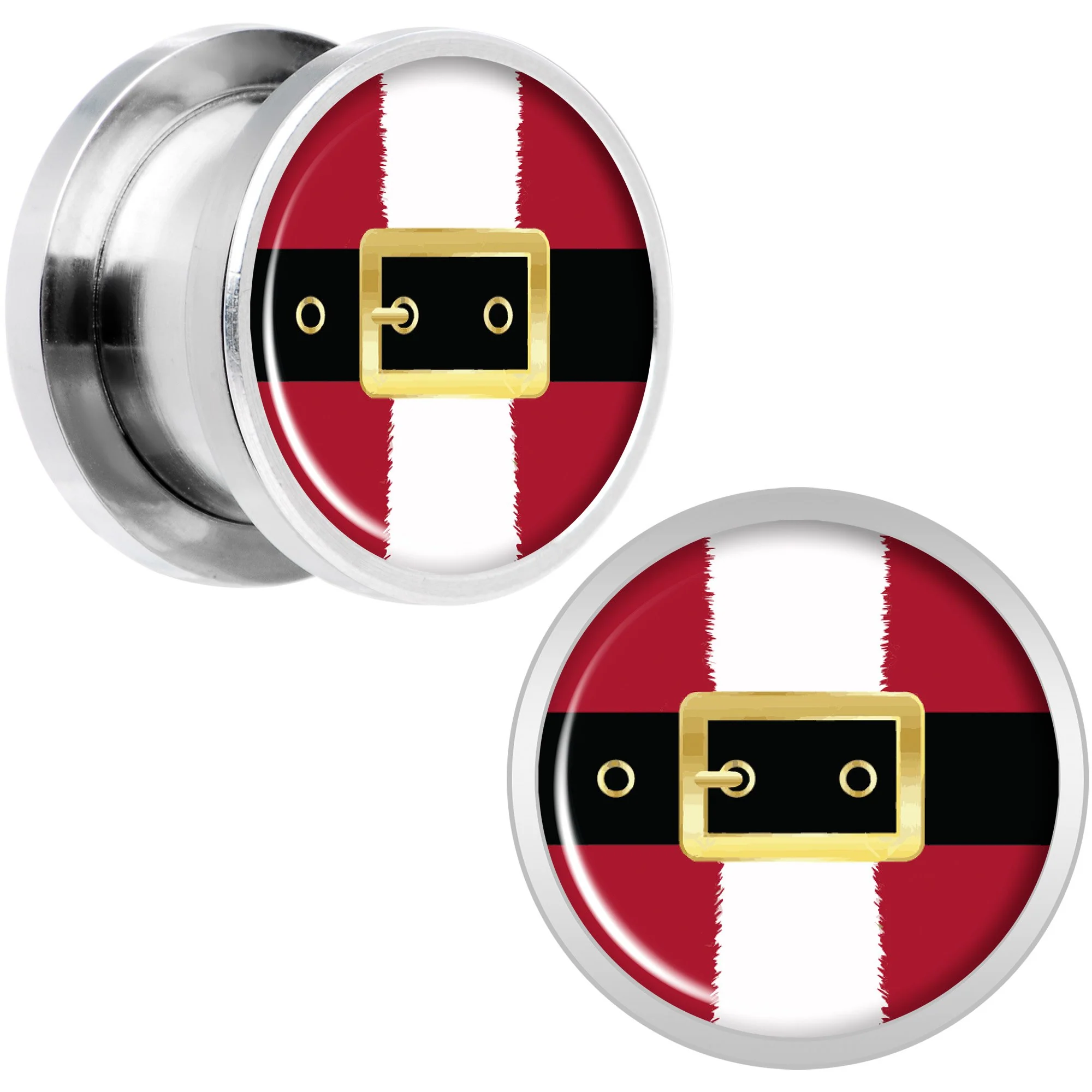 Christmas Santa Suit Screw Fit Plug Set Sizes 5mm to 20mm - Image 5