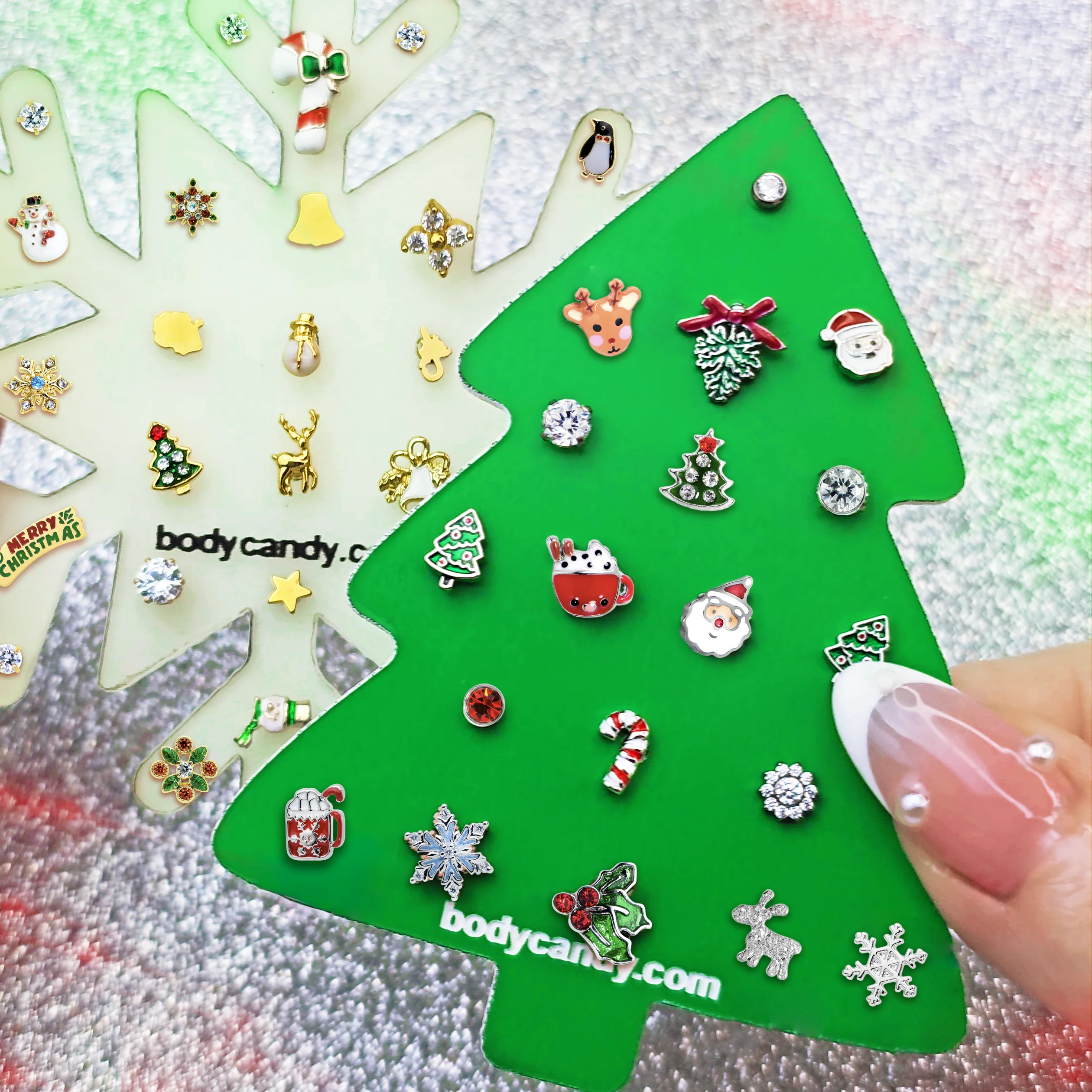 Christmas Tree Travel Flat Back Earring Palette - Image 2