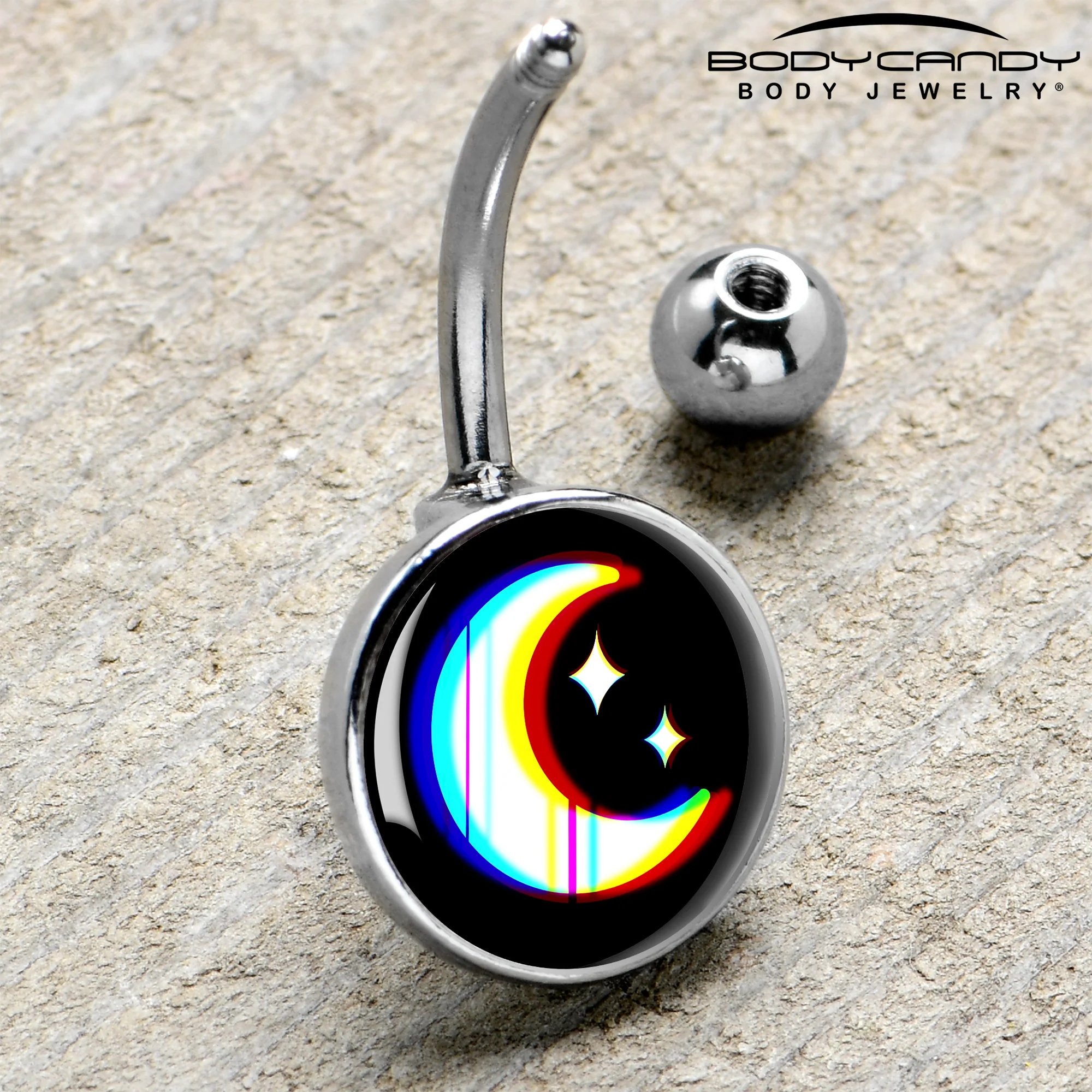 Chromatic Moon Belly Ring by Onyx O - Image 4