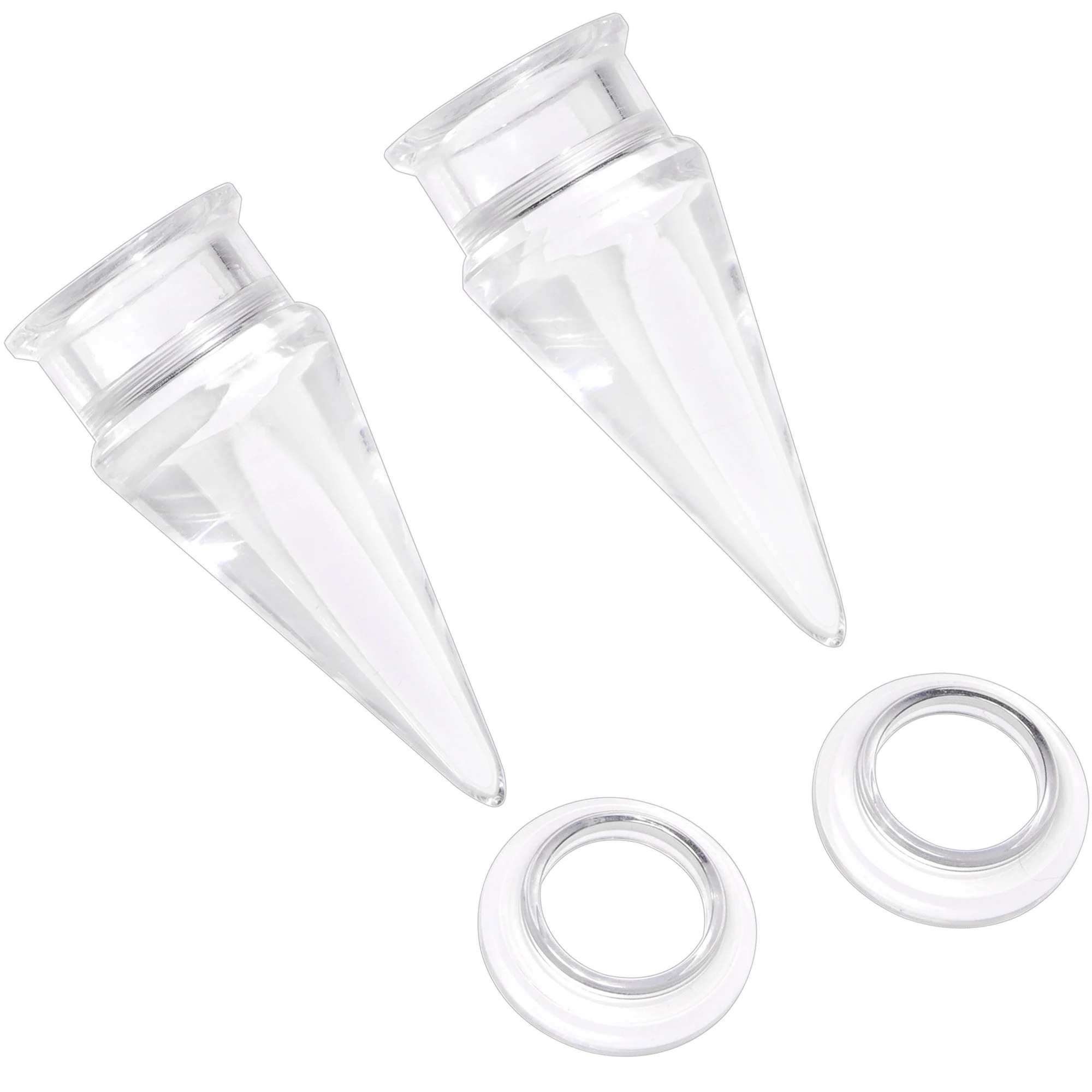 Clear 2 in 1 Interchangeable Screw Fit Plug and Taper Set - Image 12