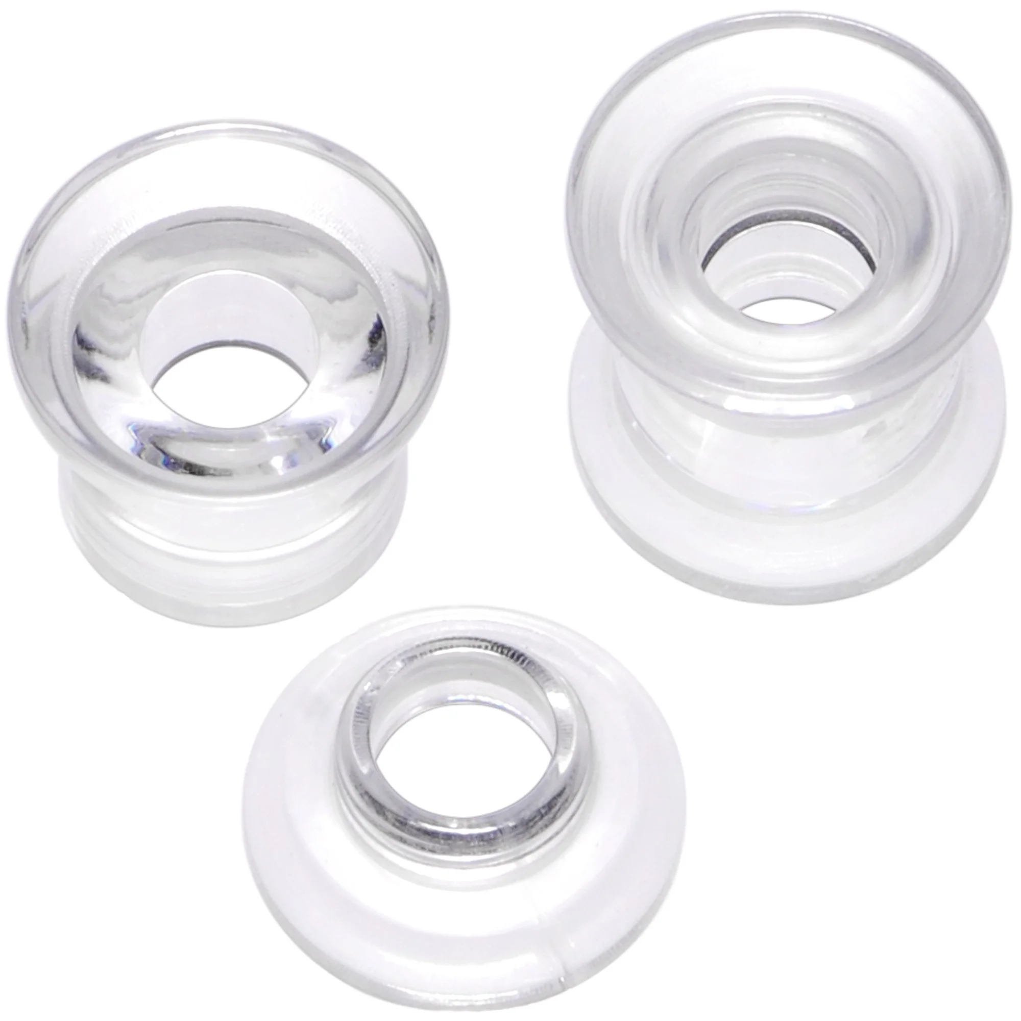 Clear 2 in 1 Interchangeable Screw Fit Plug and Taper Set - Image 3