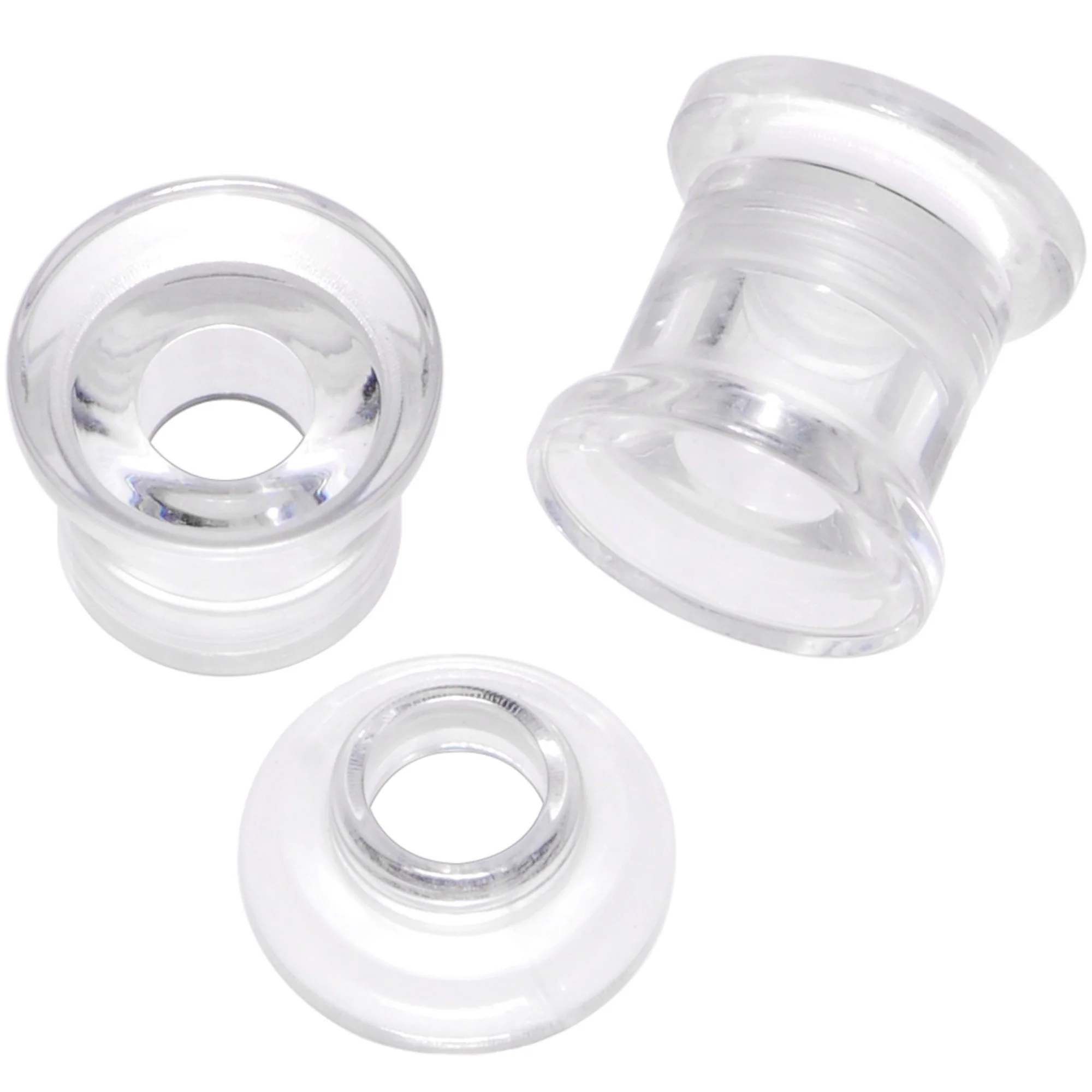 Clear 2 in 1 Interchangeable Screw Fit Plug and Taper Set - Image 4
