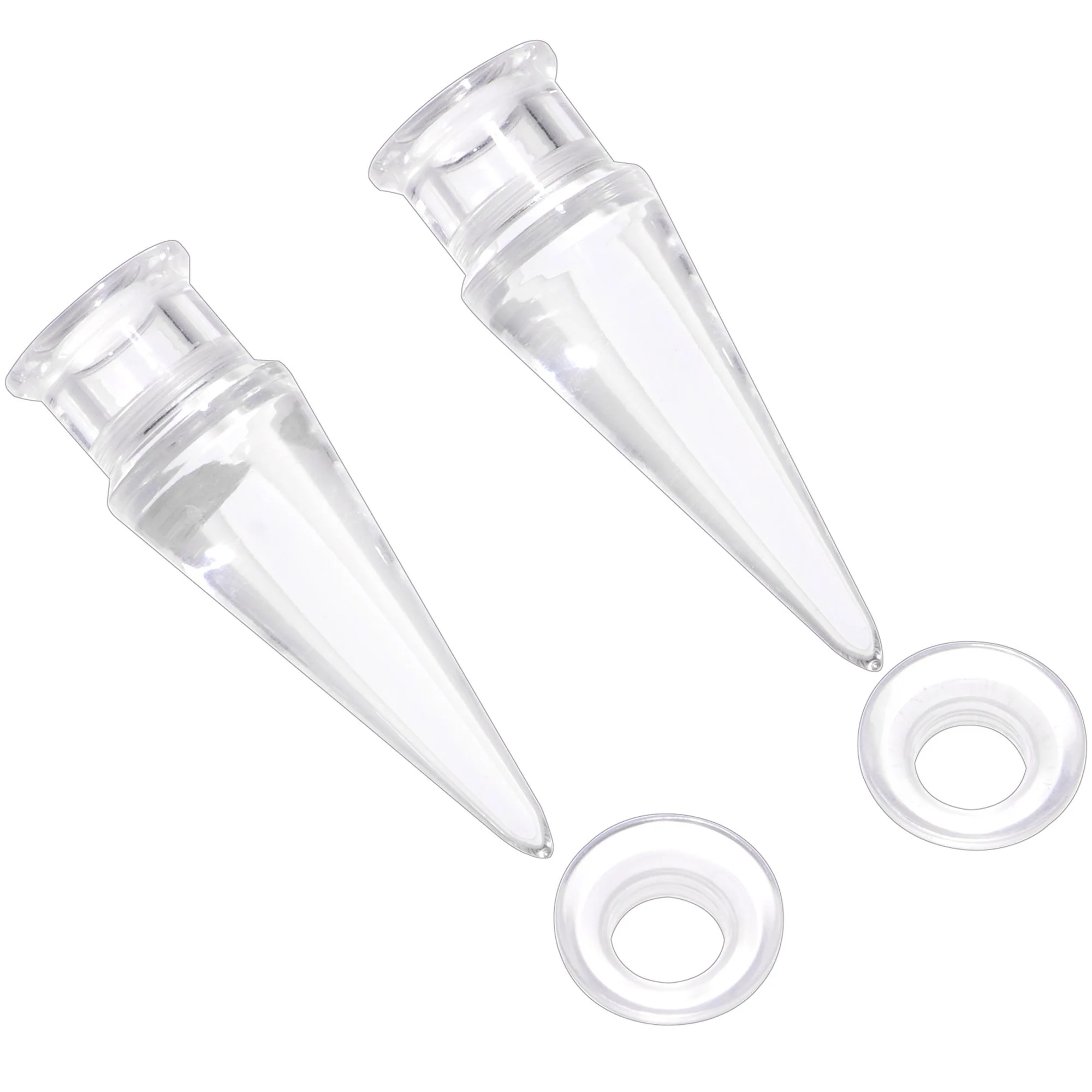 Clear 2 in 1 Interchangeable Screw Fit Plug and Taper Set - Image 7