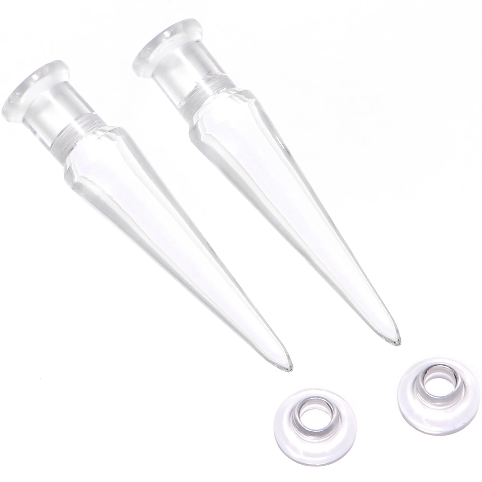 Clear 2 in 1 Interchangeable Screw Fit Plug and Taper Set - Image 9