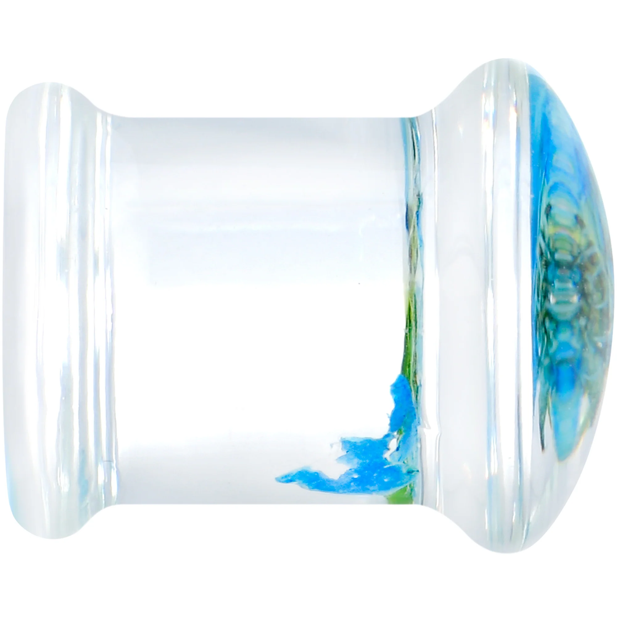 Clear Acrylic Color Pressed Flowers Double Flare Plug Set - Image 4