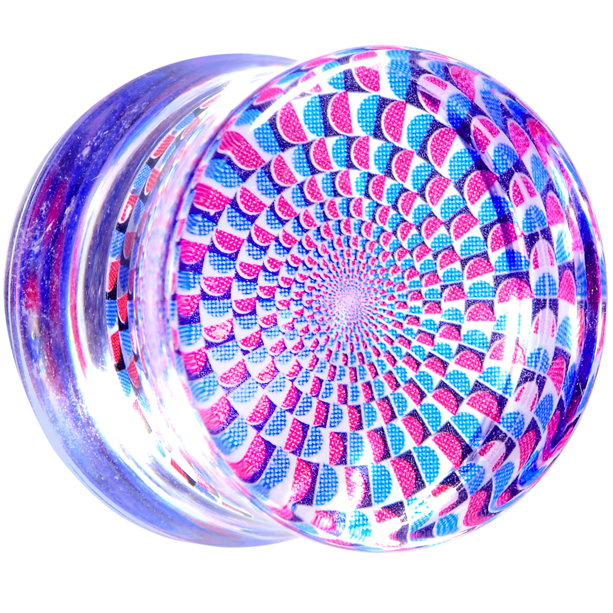 Clear Acrylic Optical Illusion Saddle Plug 14mm to 25mm - Image 5