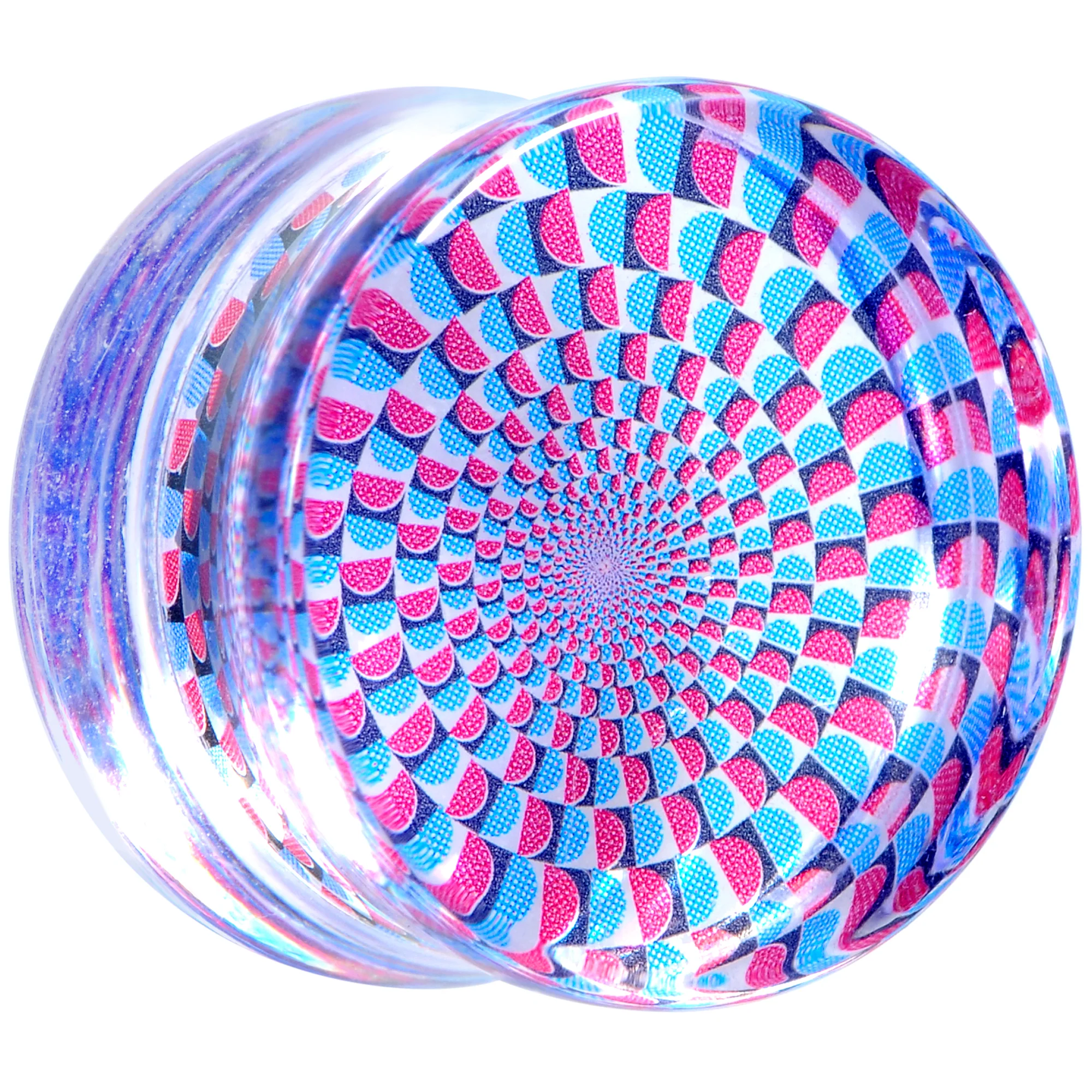 Clear Acrylic Optical Illusion Saddle Plug 14mm to 25mm - Image 6