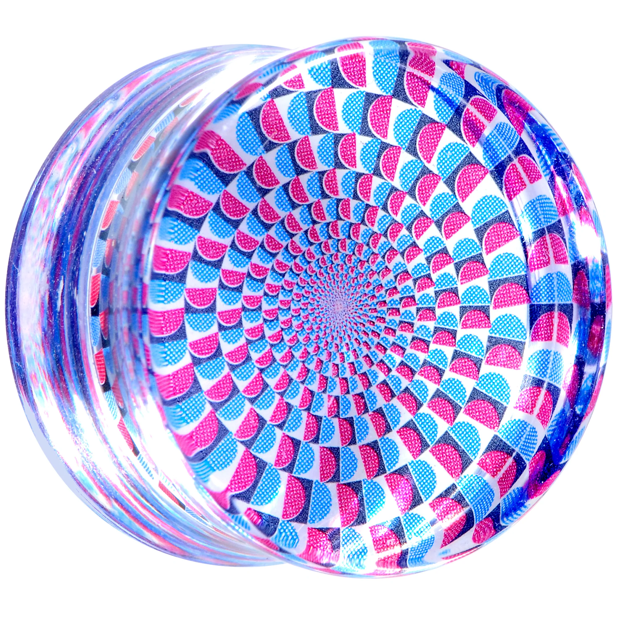 Clear Acrylic Optical Illusion Saddle Plug 14mm to 25mm - Image 7
