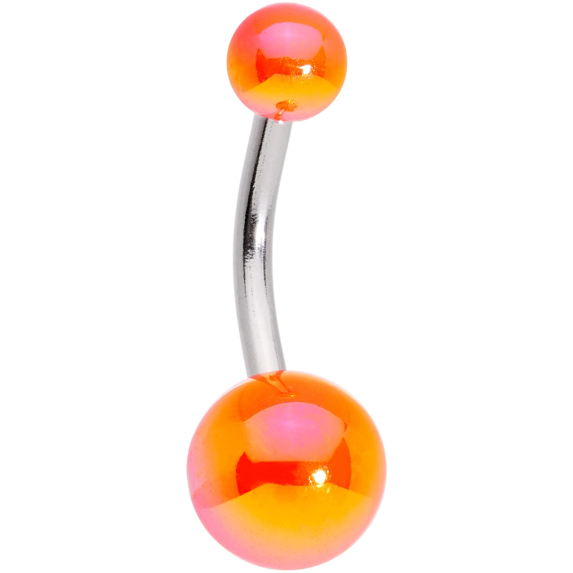 Clear Aurora Gem Variety Party Penguin Belly Ring Set of 4 - Image 5