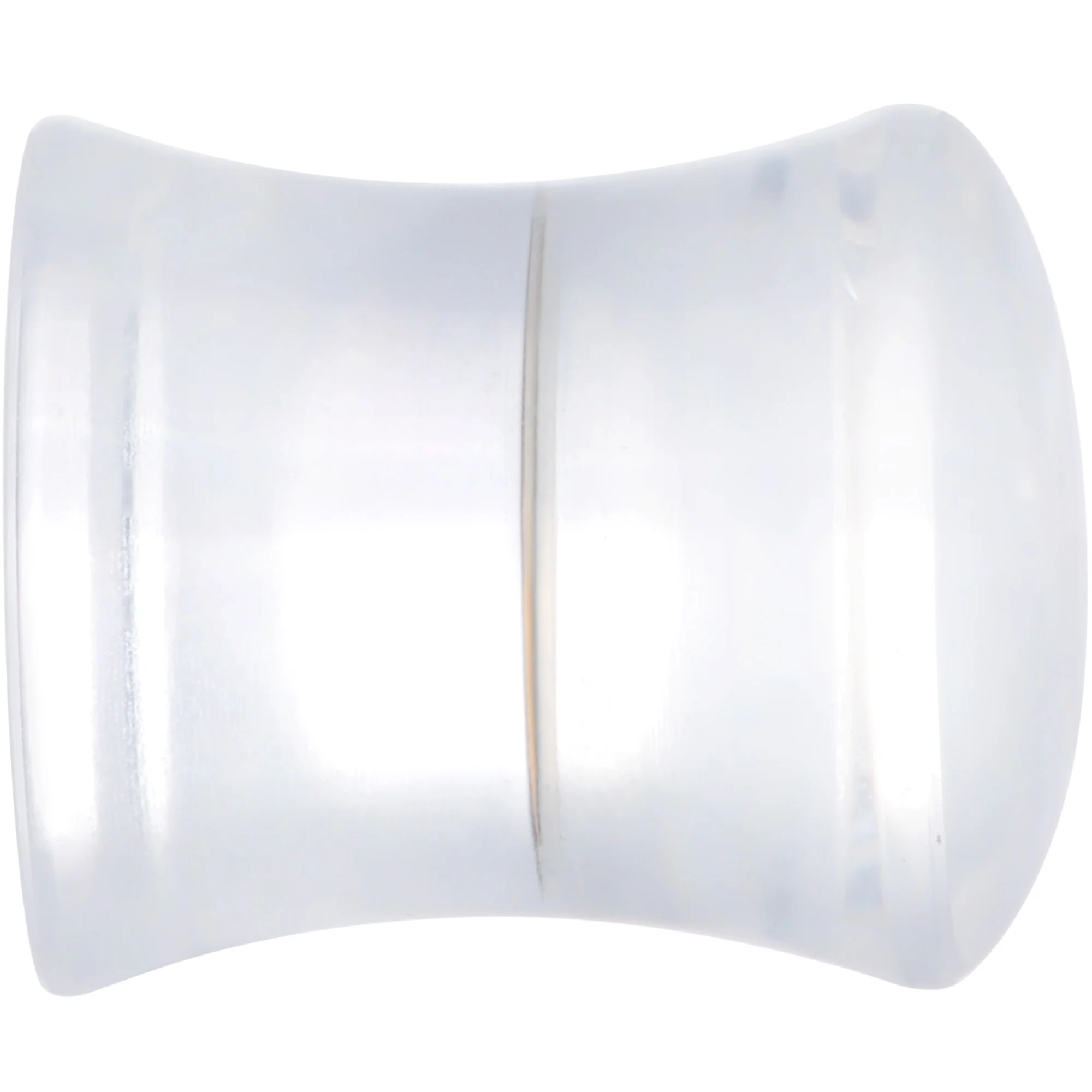 Clear Blue Acrylic Lotus Flower Saddle Plug Set - Image 3