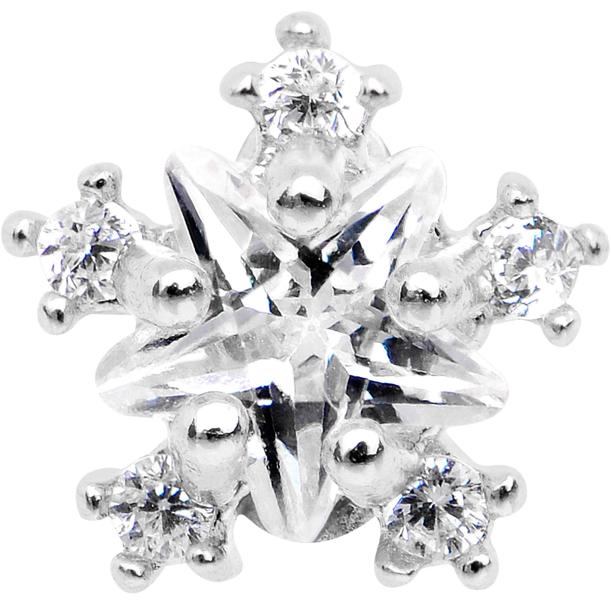 Clear CZ Gem Stardust Tragus Cartilage Earring - Image 2