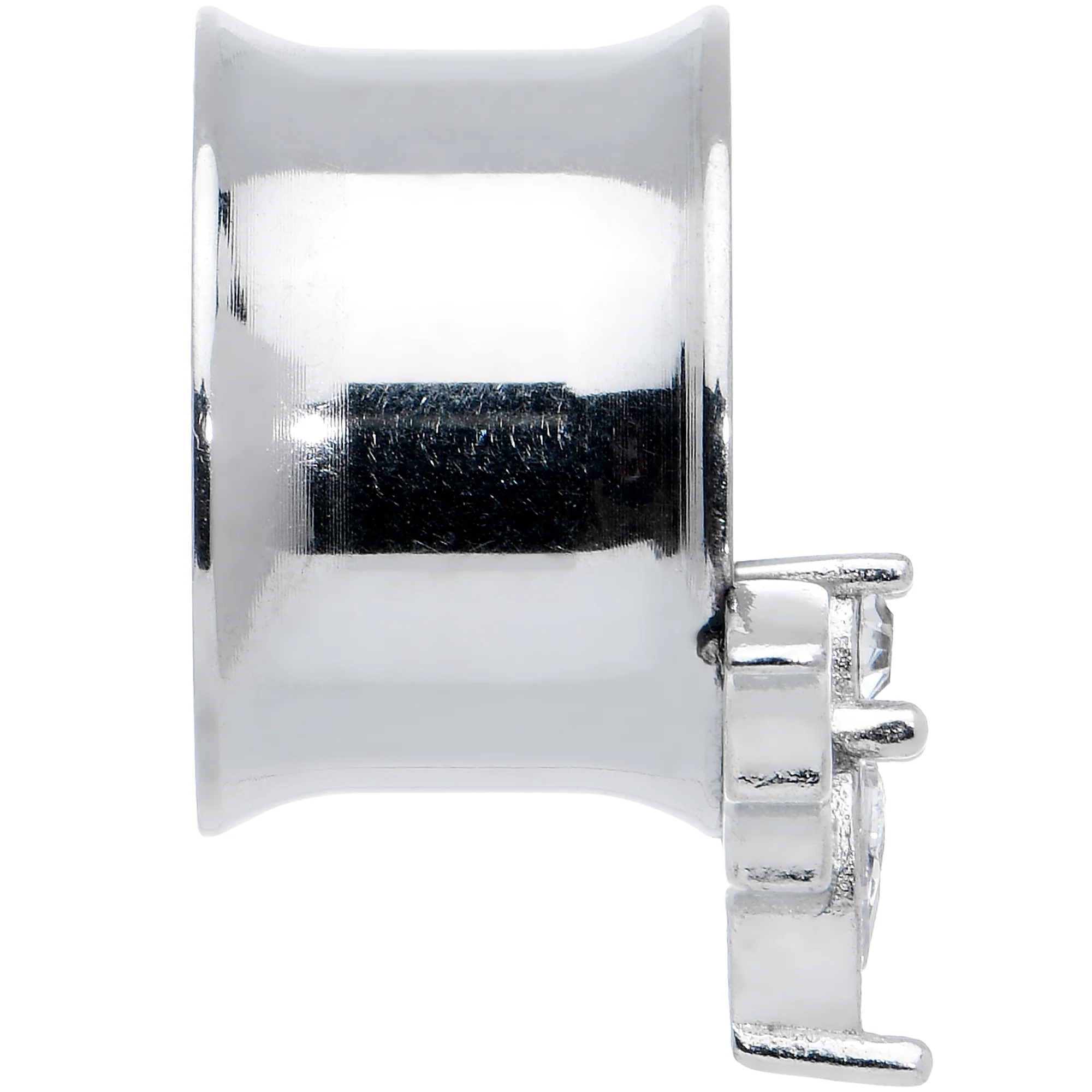 Clear Gem Bat Halloween Double Flare Tunnel Plug Set - Image 4