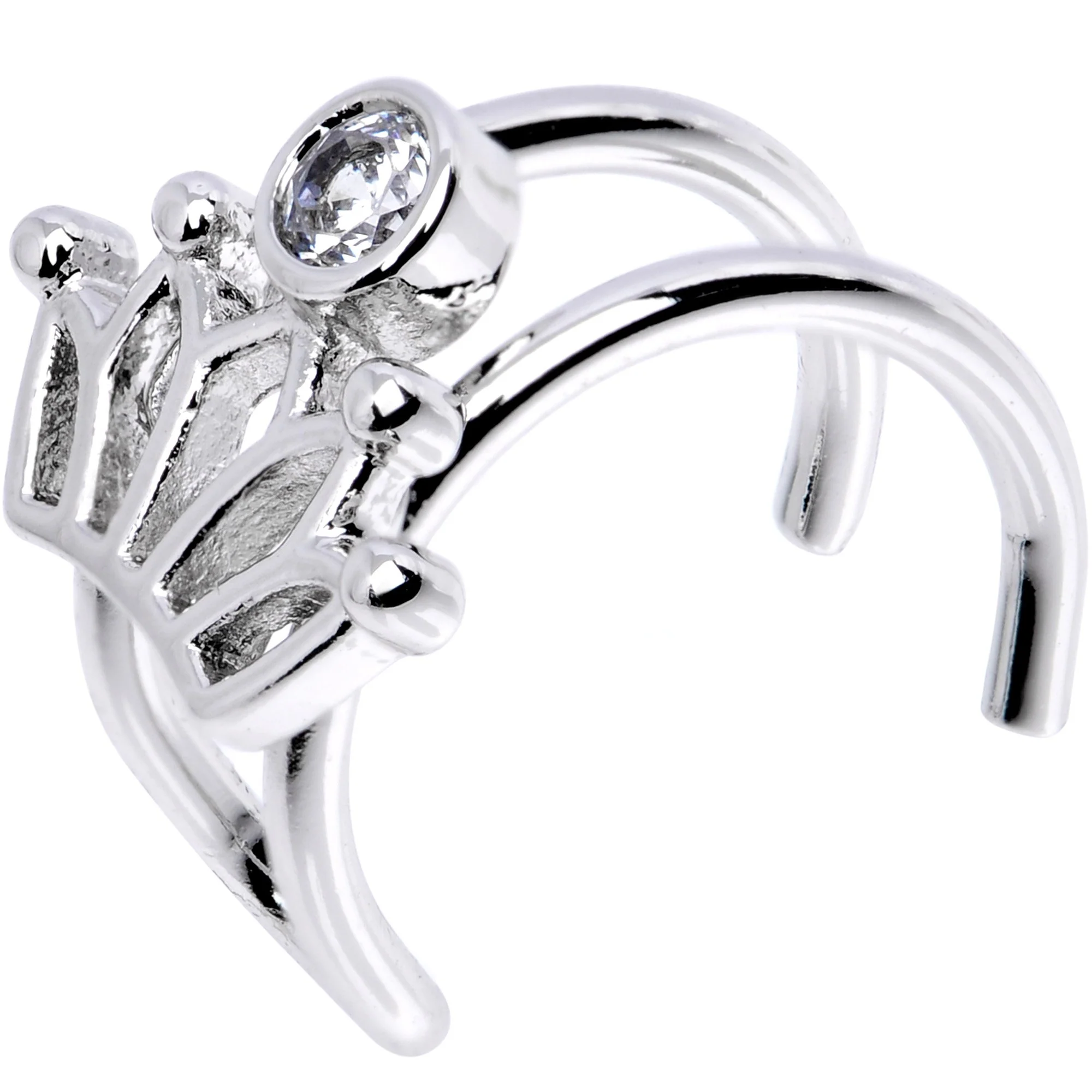 Clear Gem Crown of the Queen Ear Cuff - Image 2