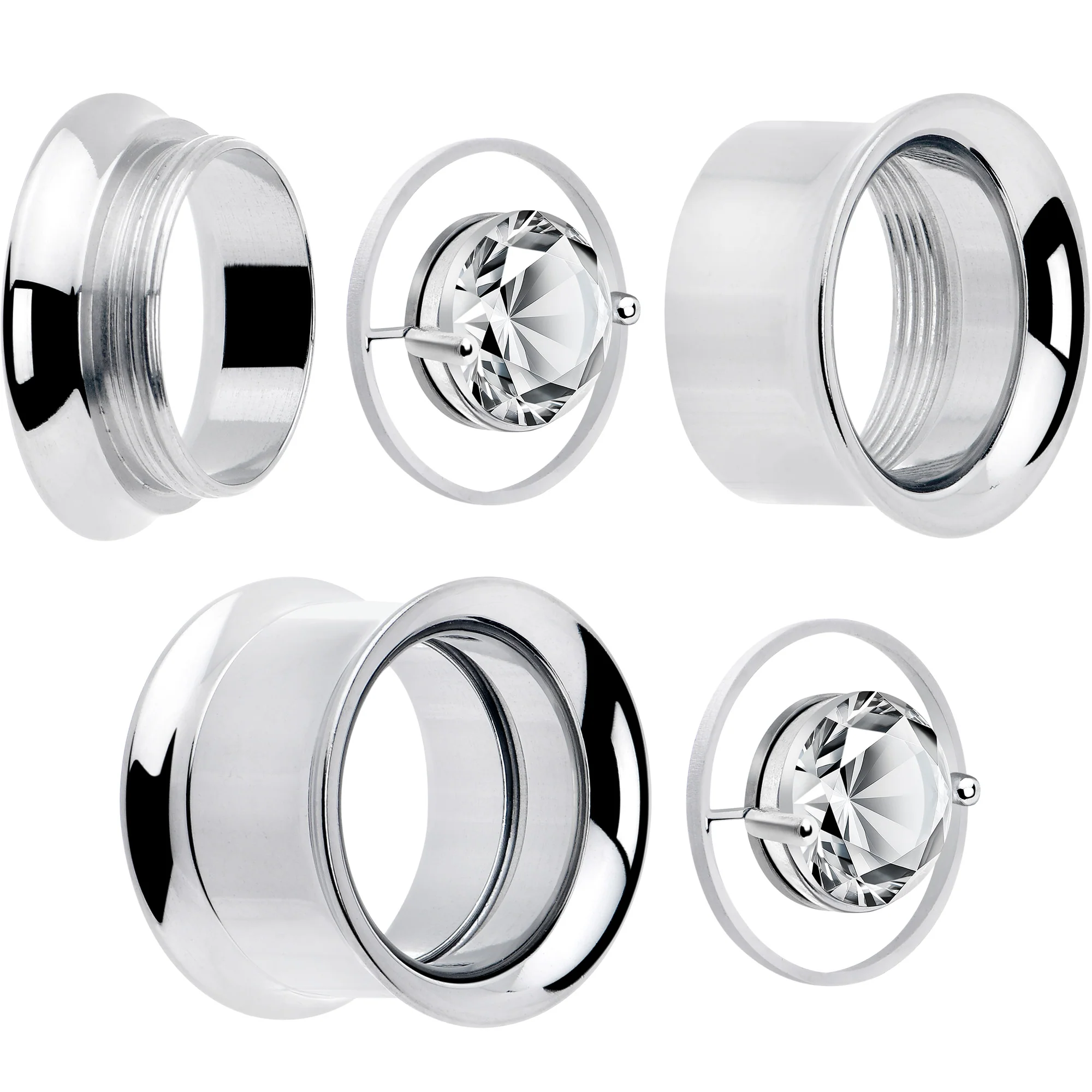 Gem Floating Screw Fit Tunnel Plug Set Available Sizes 8mm to 16mm - Image 4