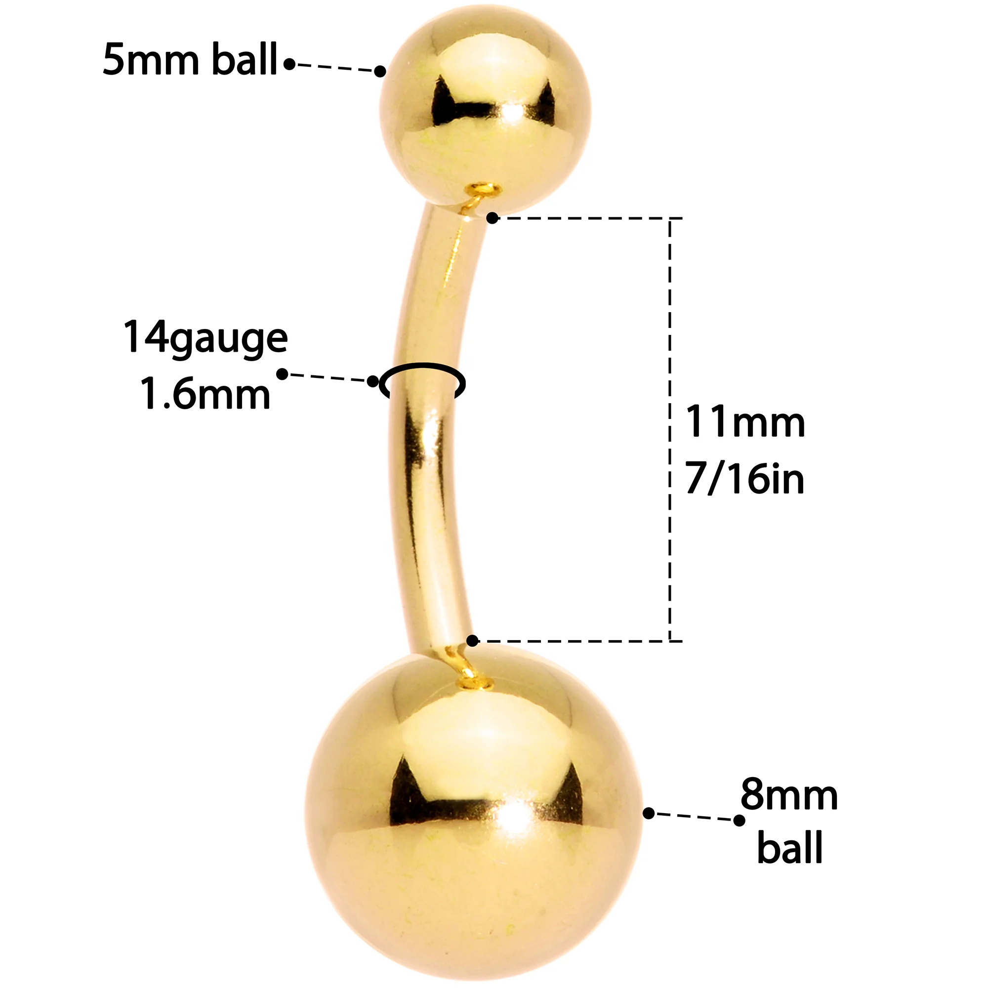 Clear Gem Gold Tone Celestial Moon Star Belly Ring Set of 3 - Image 5