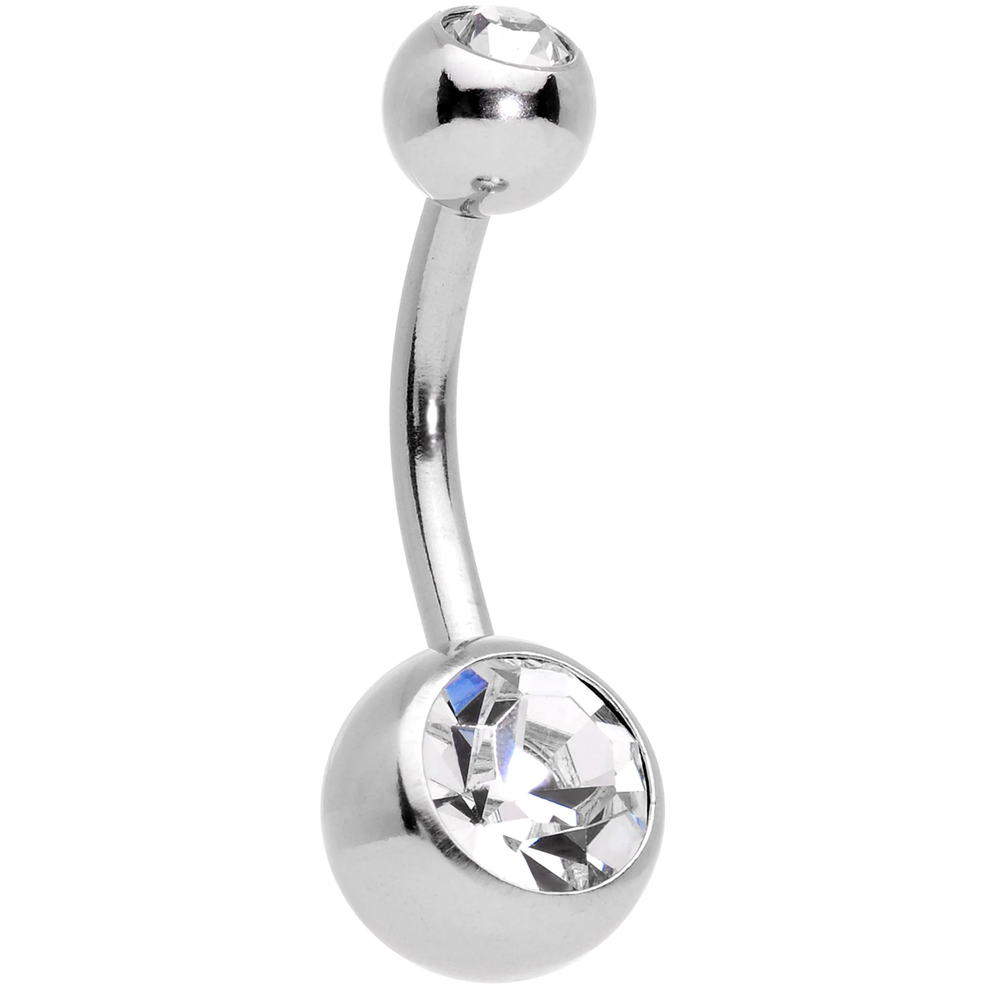 Clear Gem Valentines Day Winged Heart Belly Ring Set of 4 - Image 3