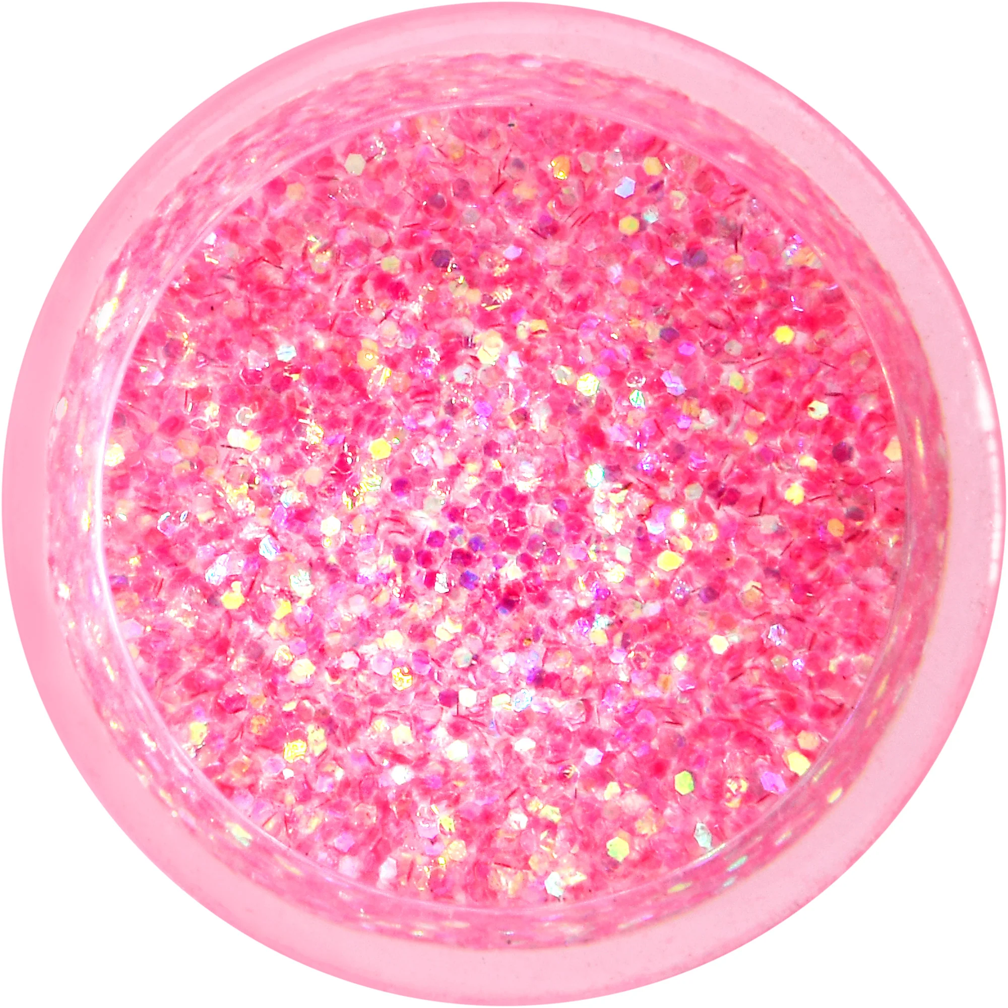 Clear Pink Acrylic Glitter Glam Saddle Plug Set - Image 4