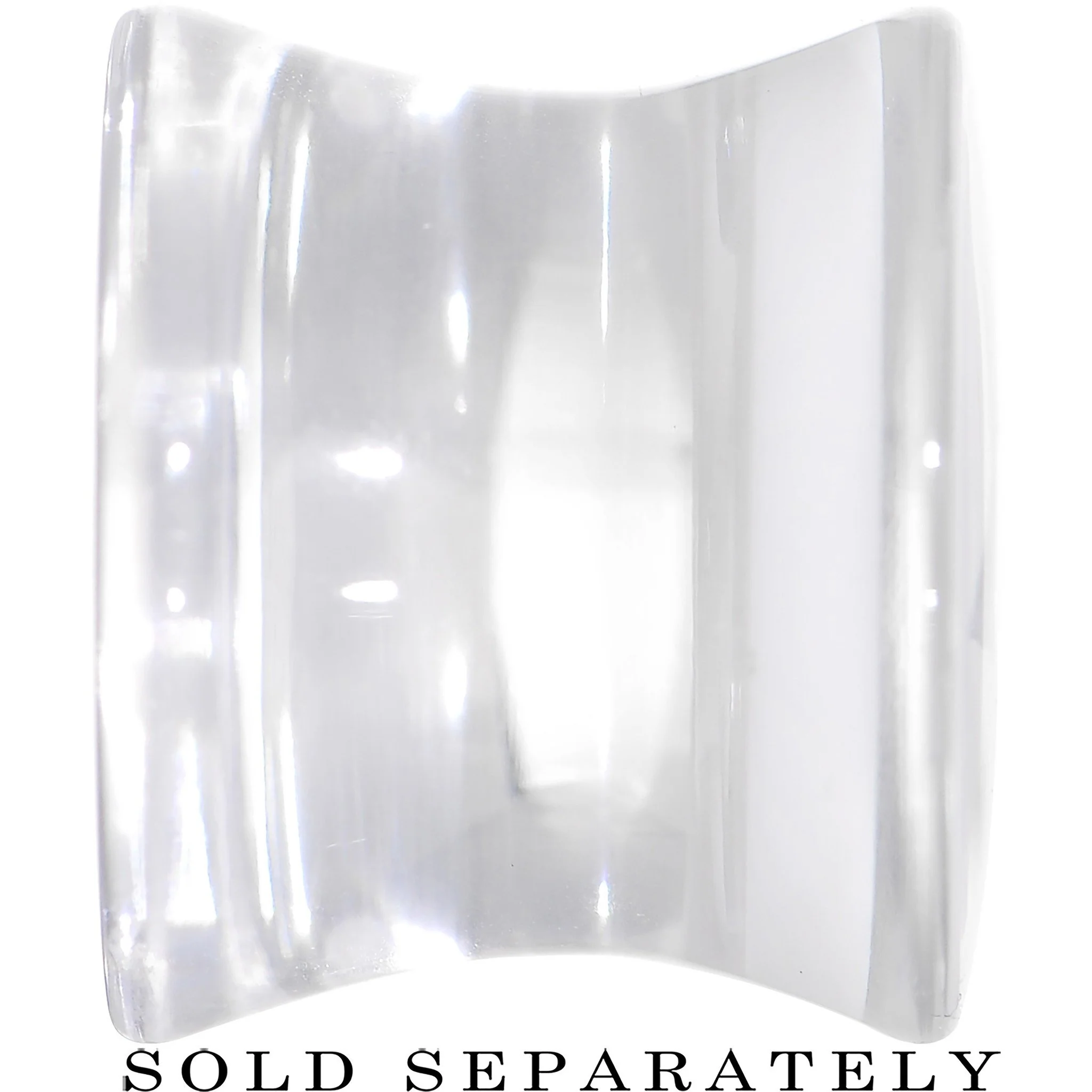 Clear White Acrylic Wish on a Star Saddle Plug 2G to 20mm - Image 3