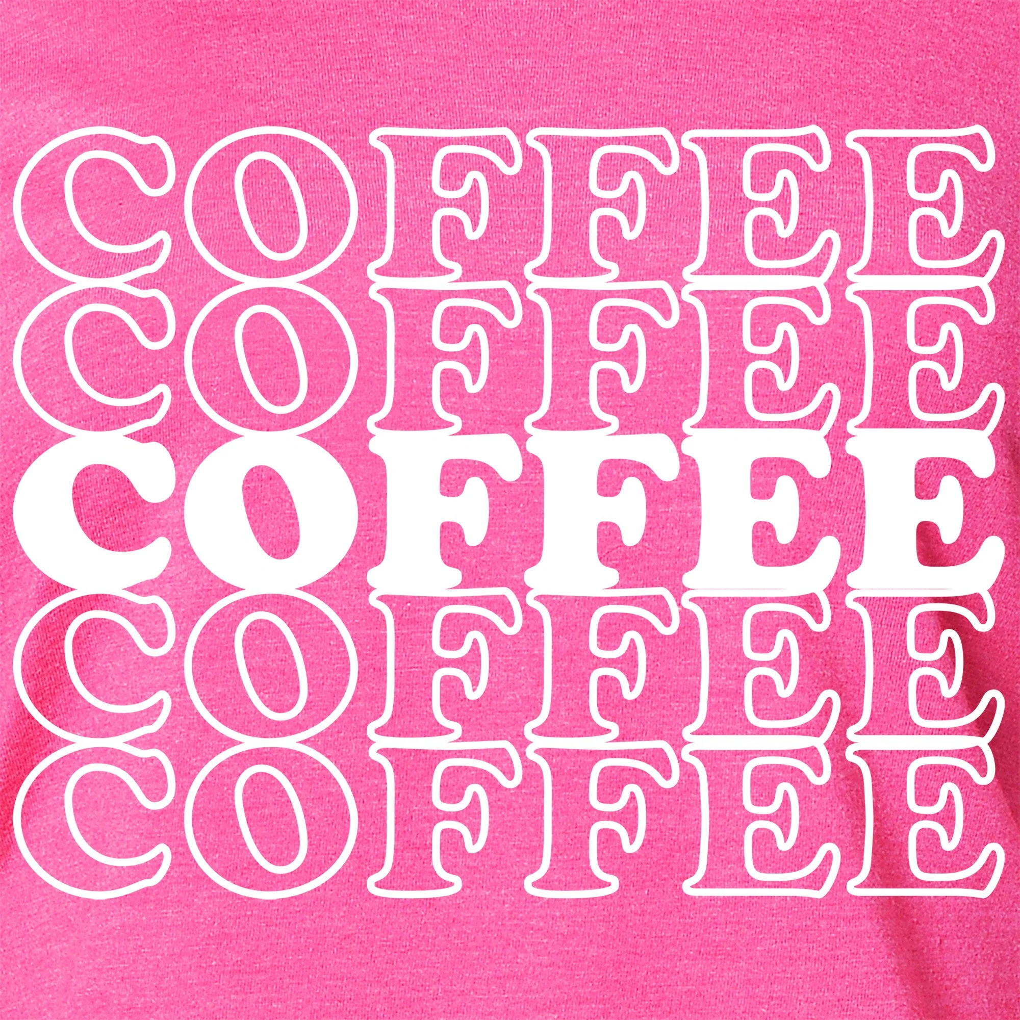 Coffee Coffee Coffee Coffee Coffee Black Long Sleeve Hoodie - Image 2