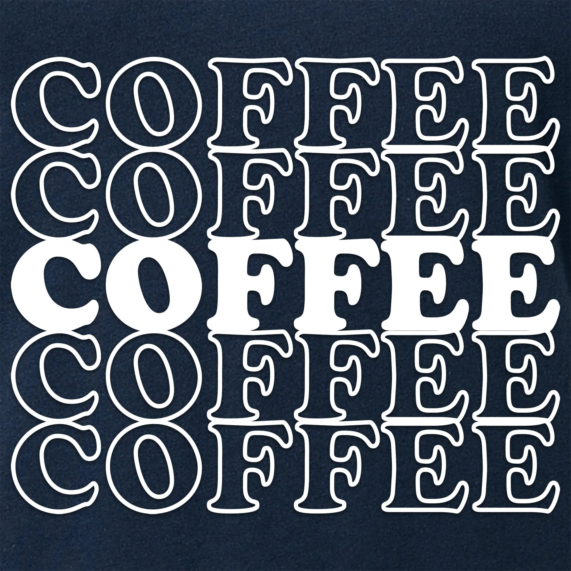 Coffee Coffee Coffee Coffee Coffee V-Neck Tee Shirt - Image 2