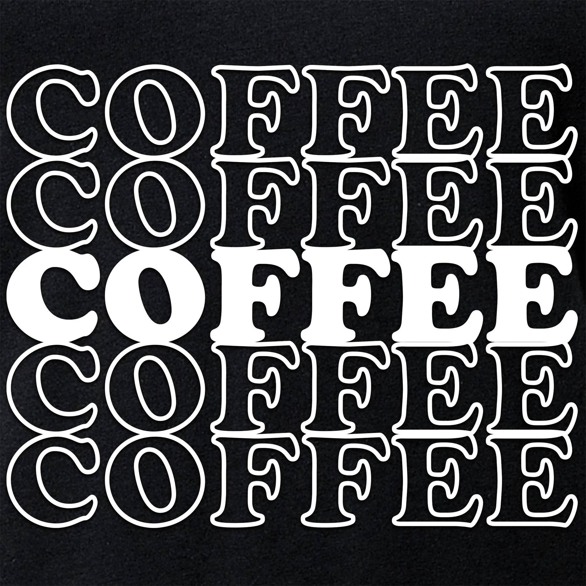 Coffee Coffee Coffee Coffee Coffee V-Neck Tee Shirt - Image 5