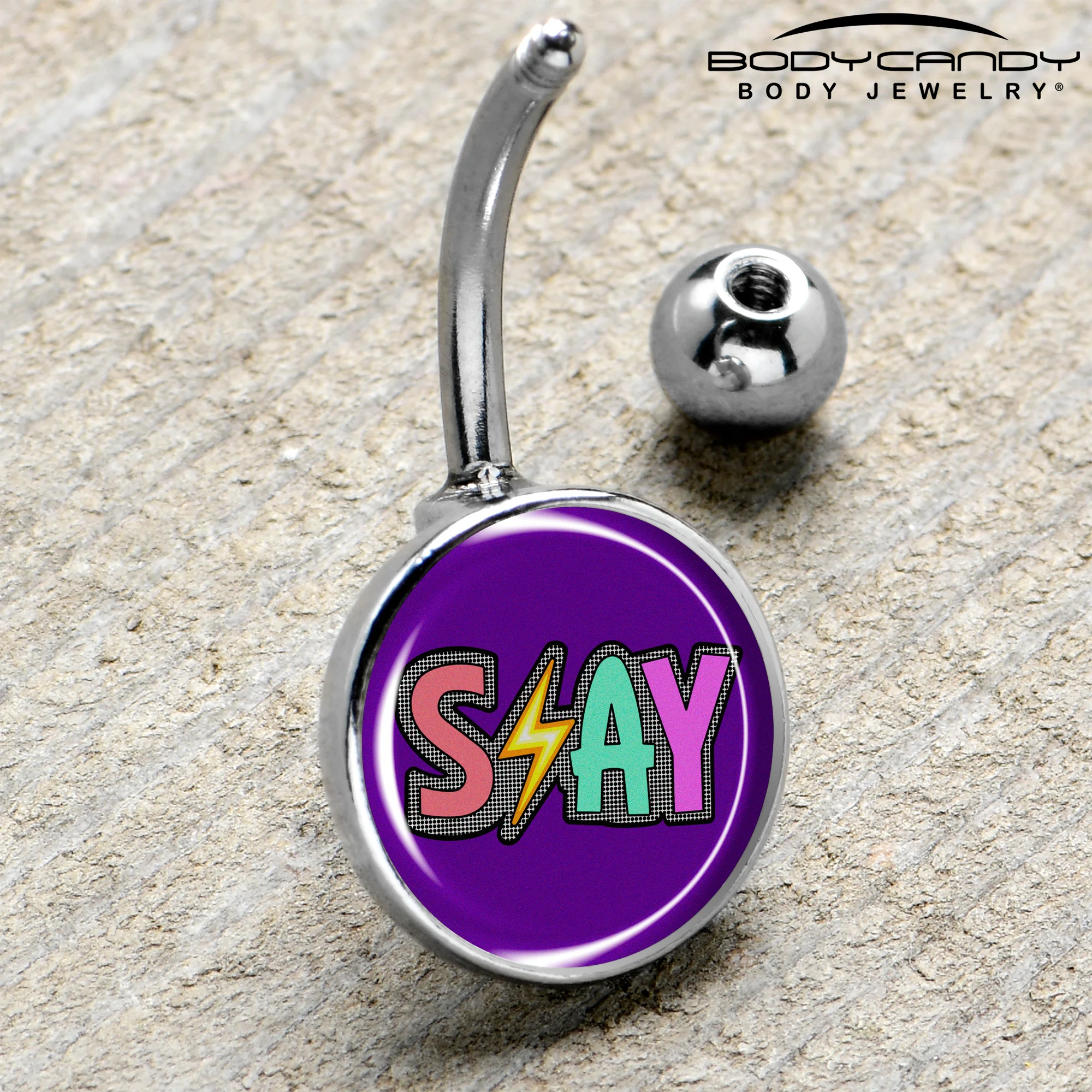 Colorful Lighting SLAY Belly Ring by Onyx O - Image 4