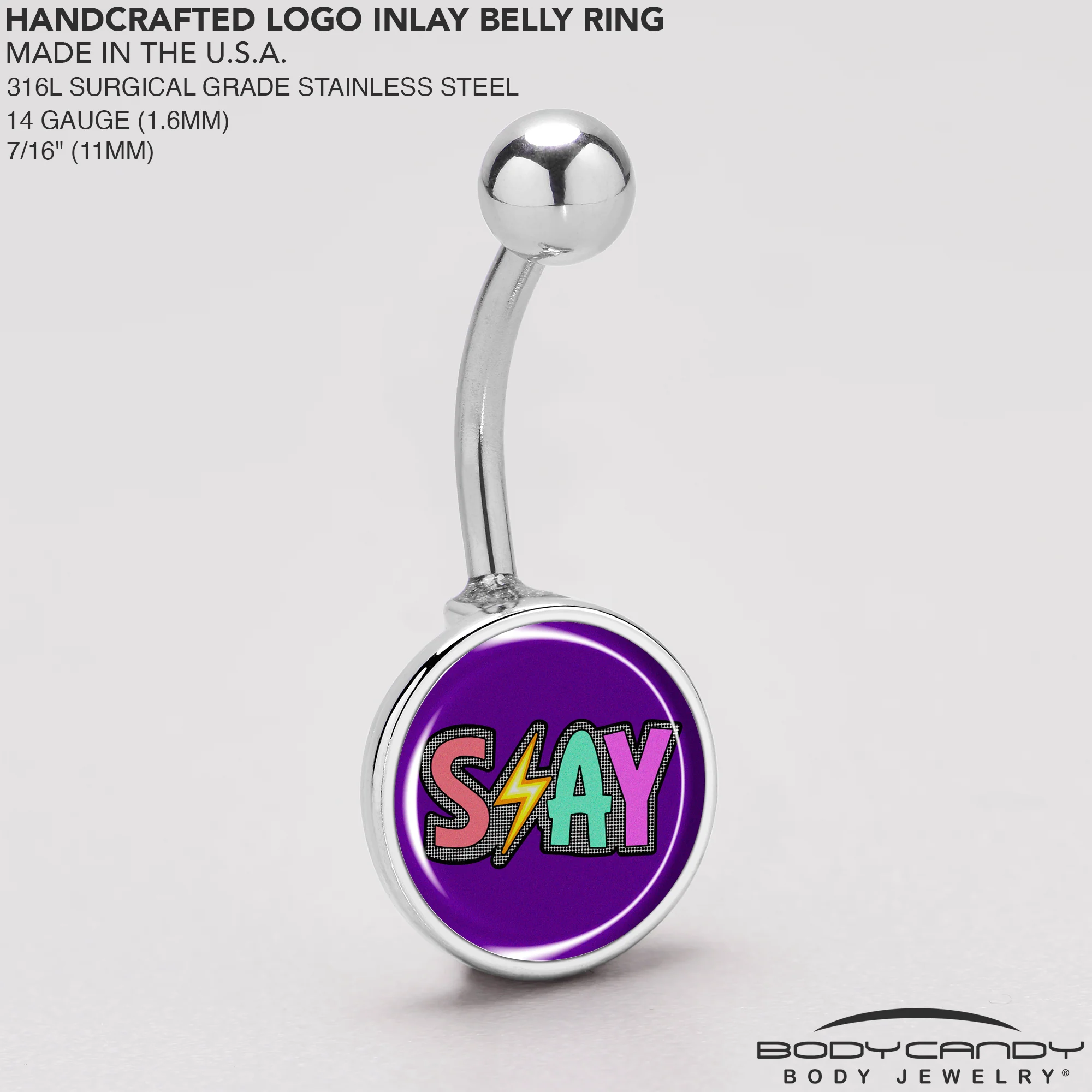 Colorful Lighting SLAY Belly Ring by Onyx O - Image 5