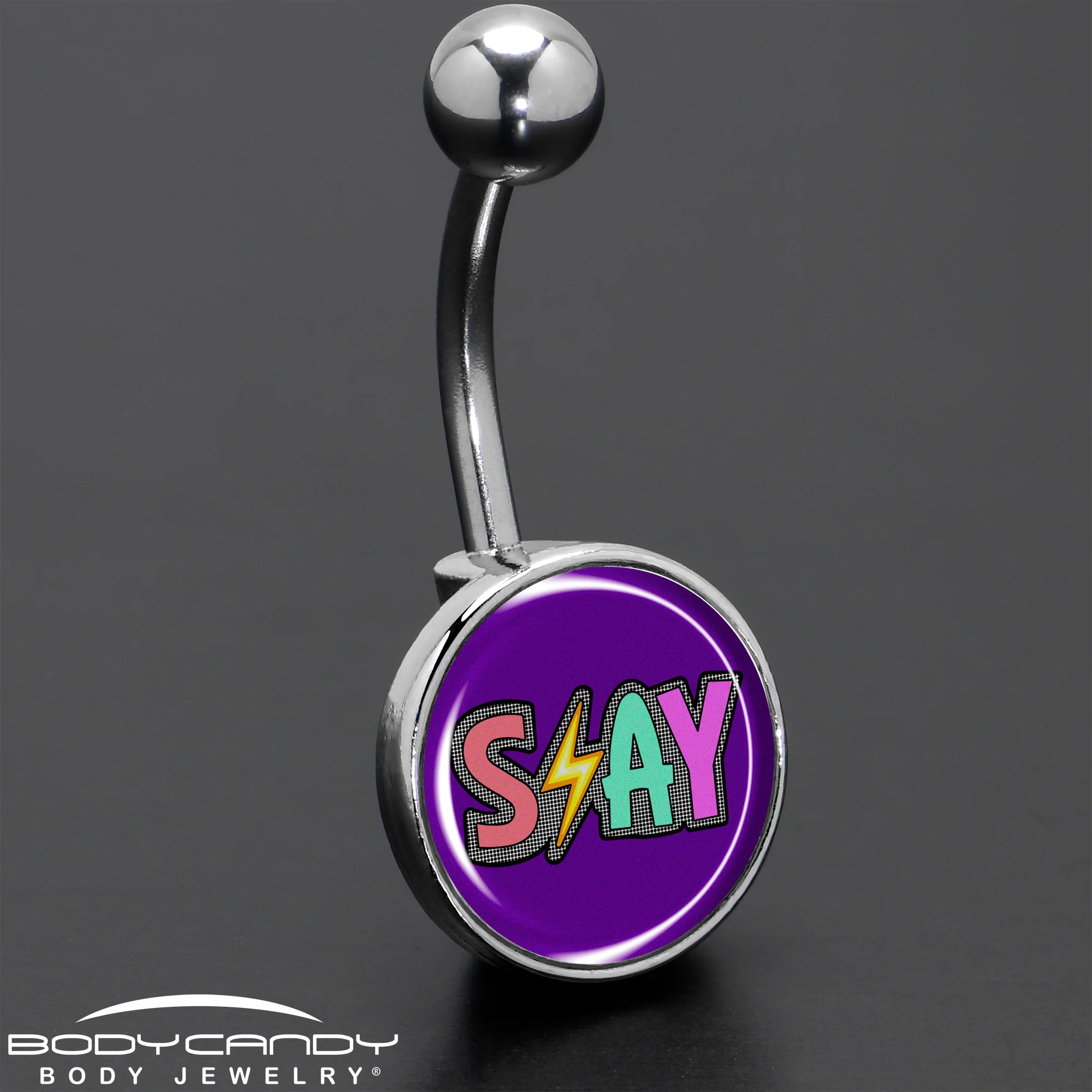 Colorful Lighting SLAY Belly Ring by Onyx O - Image 8